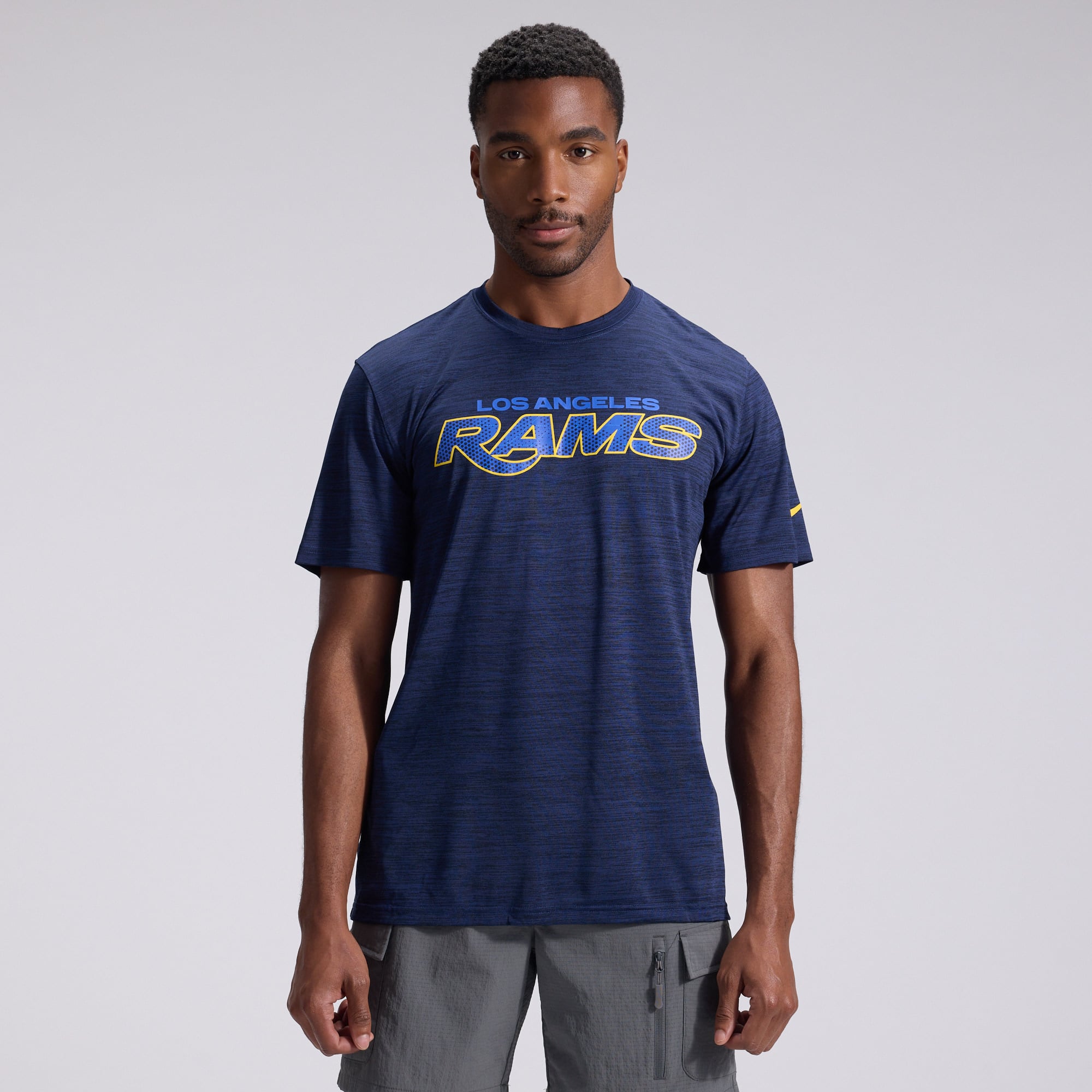 Men's Nike  Navy Los Angeles Rams Rivalries Collection Sideline Velocity T-Shirt