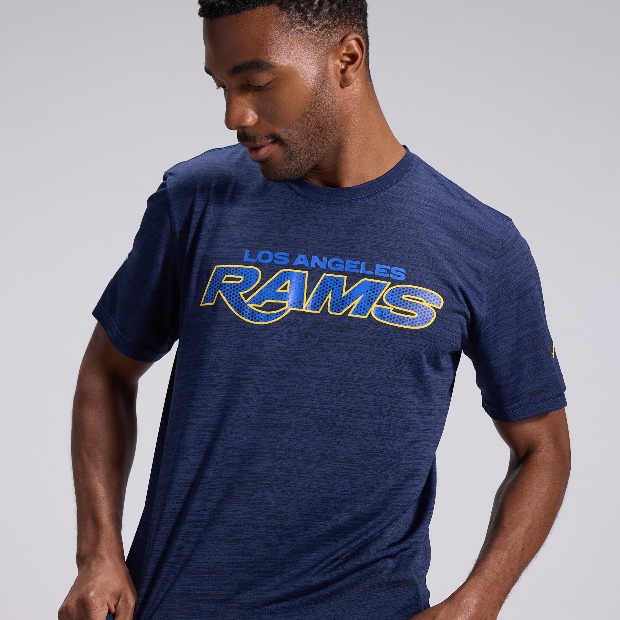Men's Nike  Navy Los Angeles Rams Rivalries Collection Sideline Velocity T-Shirt