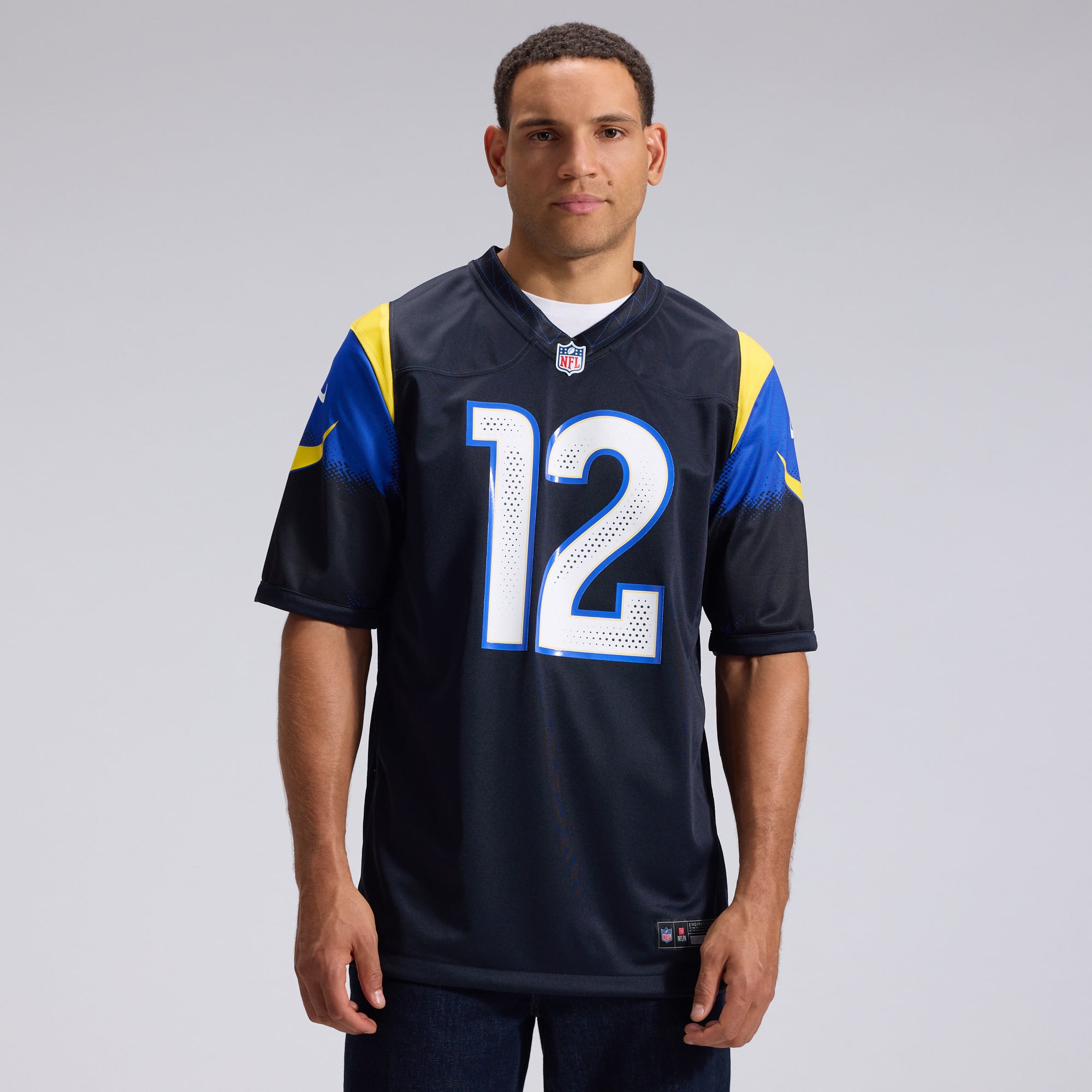 Men's Nike Puka Nacua Dark Blue Los Angeles Rams Rivalries Collection Game Jersey