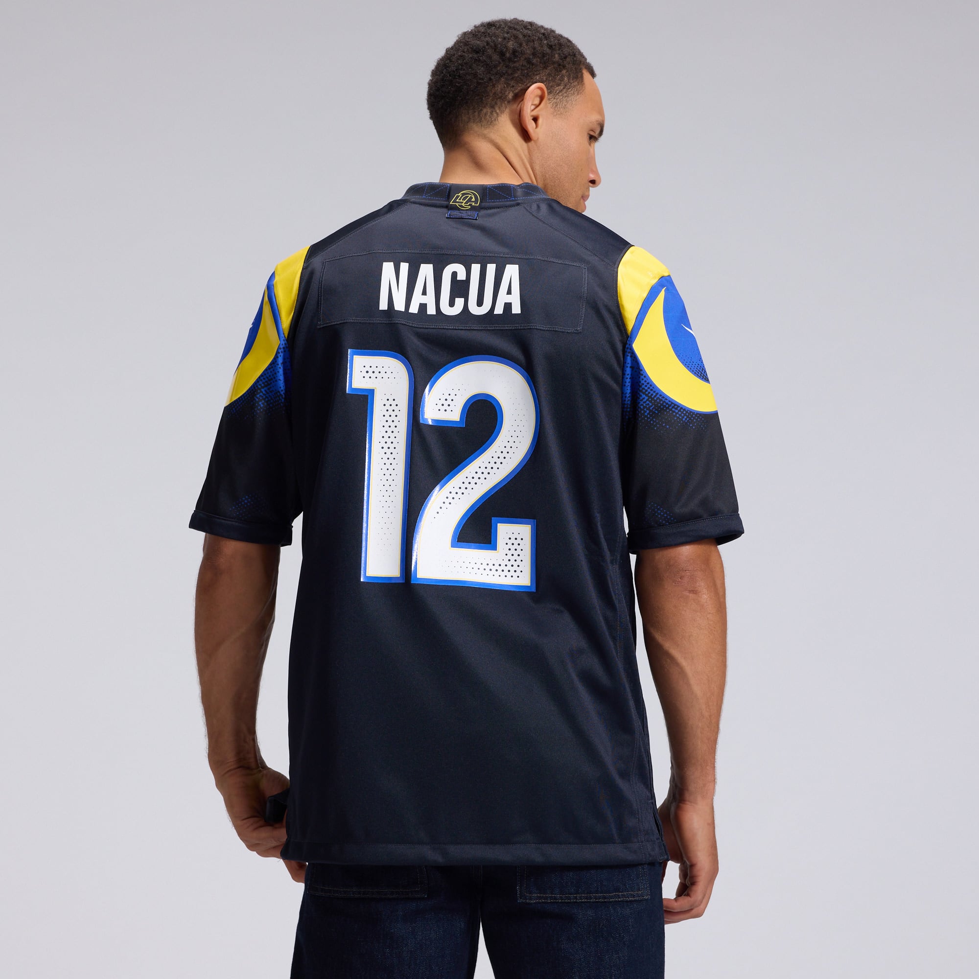 Men's Nike Puka Nacua Dark Blue Los Angeles Rams Rivalries Collection Game Jersey