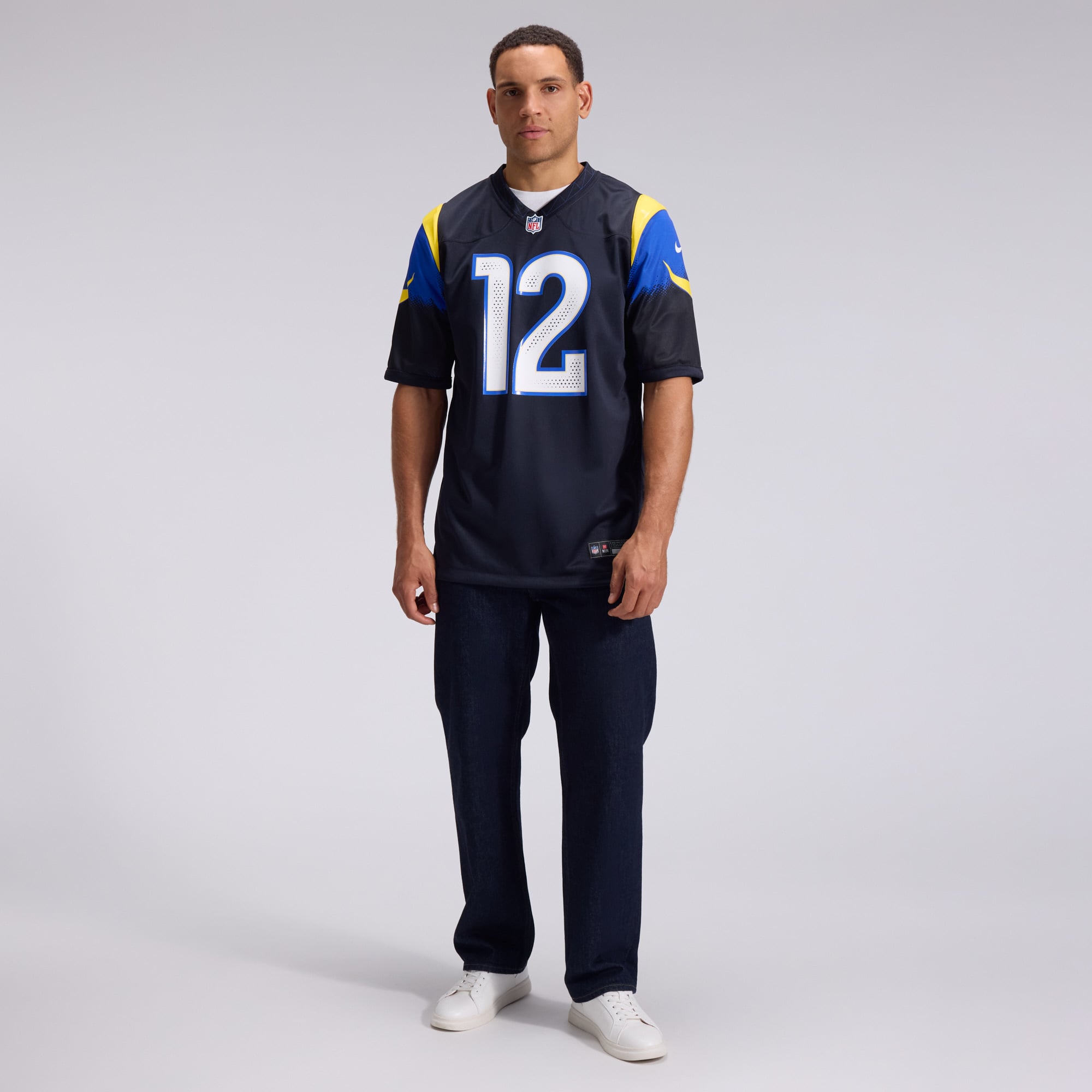Men's Nike Puka Nacua Dark Blue Los Angeles Rams Rivalries Collection Game Jersey