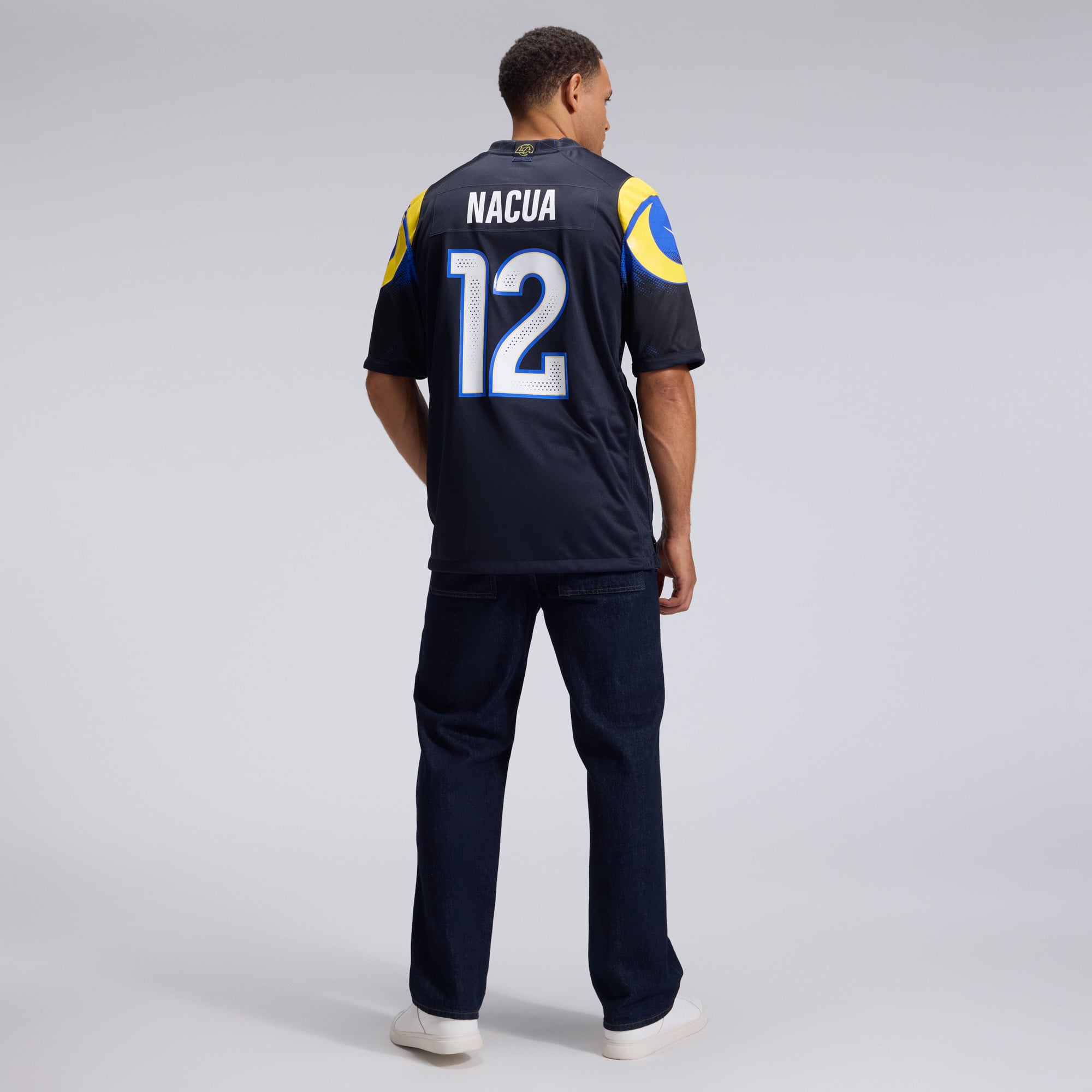 Men's Nike Puka Nacua Dark Blue Los Angeles Rams Rivalries Collection Game Jersey