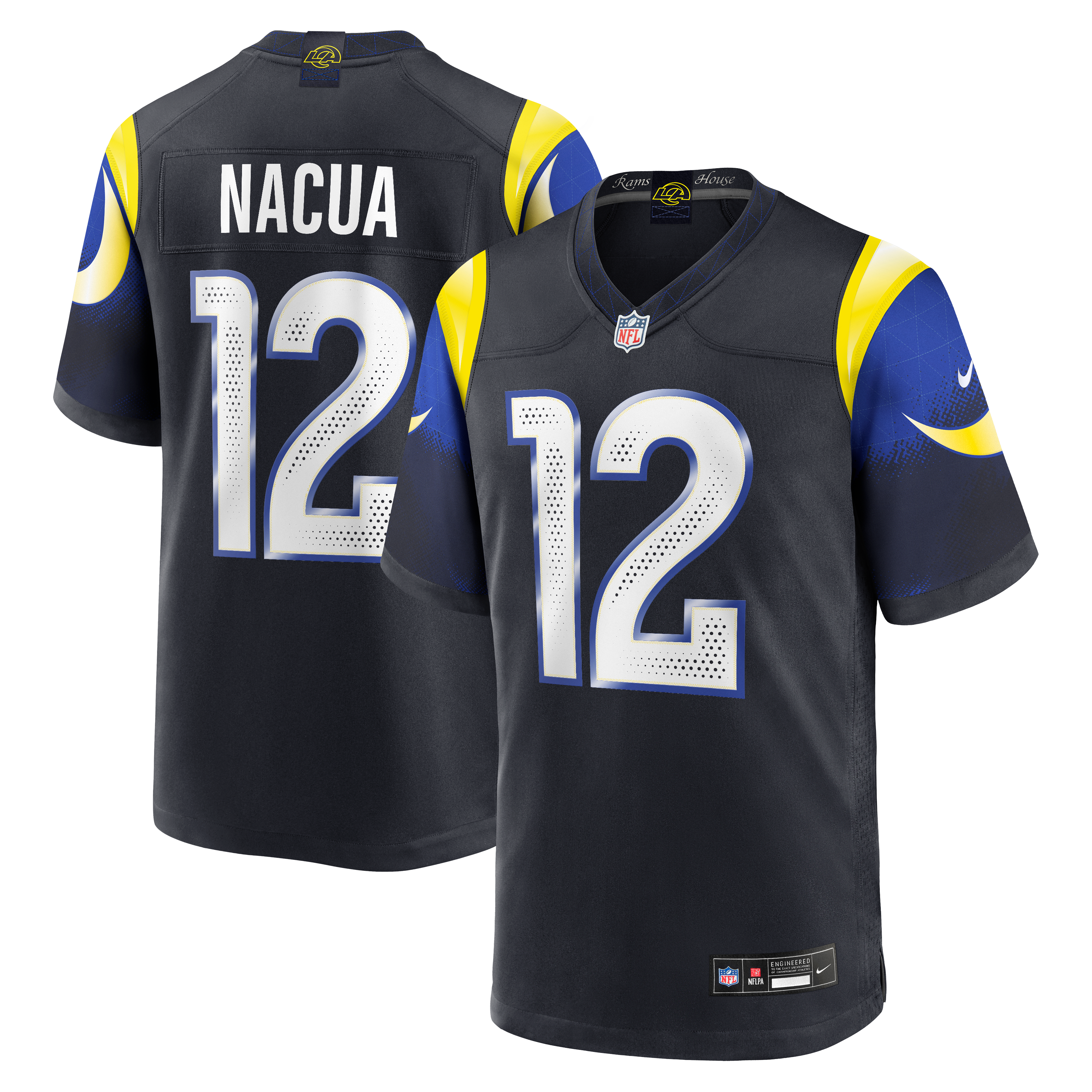 Men's Nike Puka Nacua Dark Blue Los Angeles Rams Rivalries Collection Game Jersey