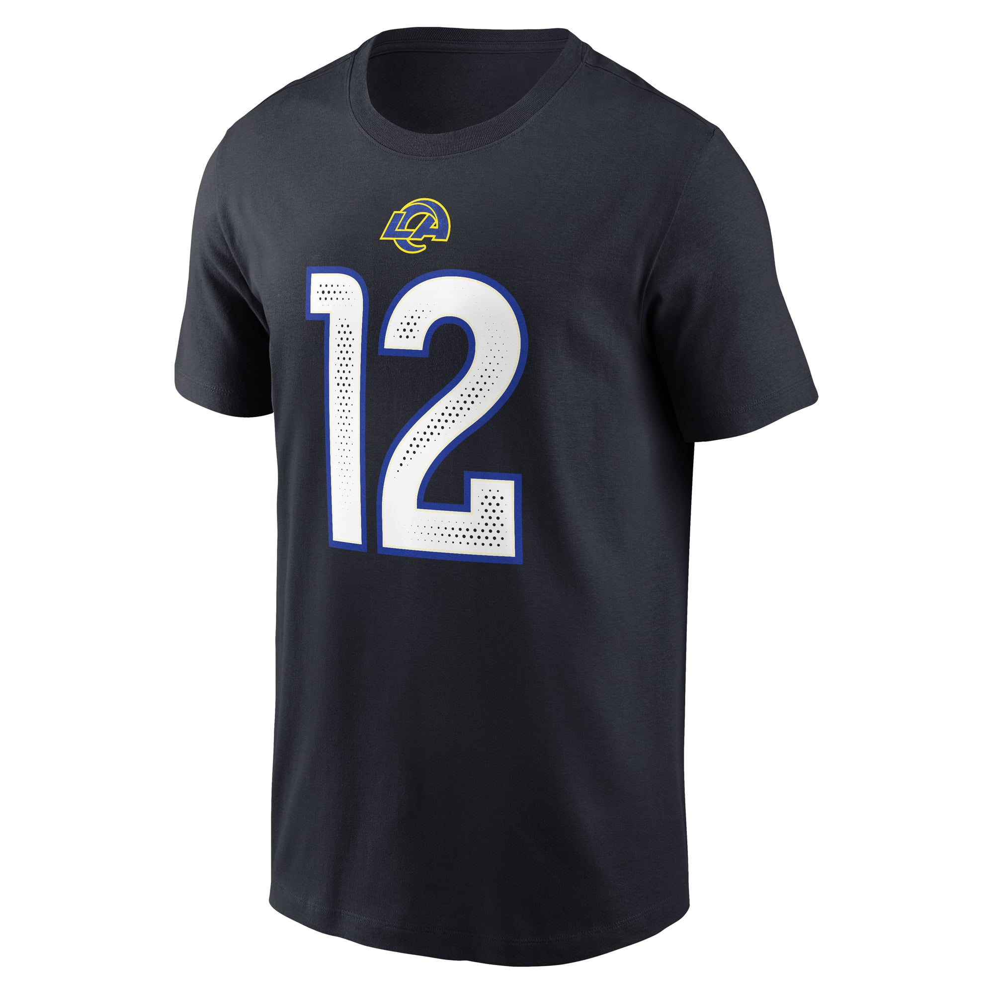 Men's Nike Puka Nacua Dark Blue Los Angeles Rams Rivalries Collection Player Name & Number T-Shirt