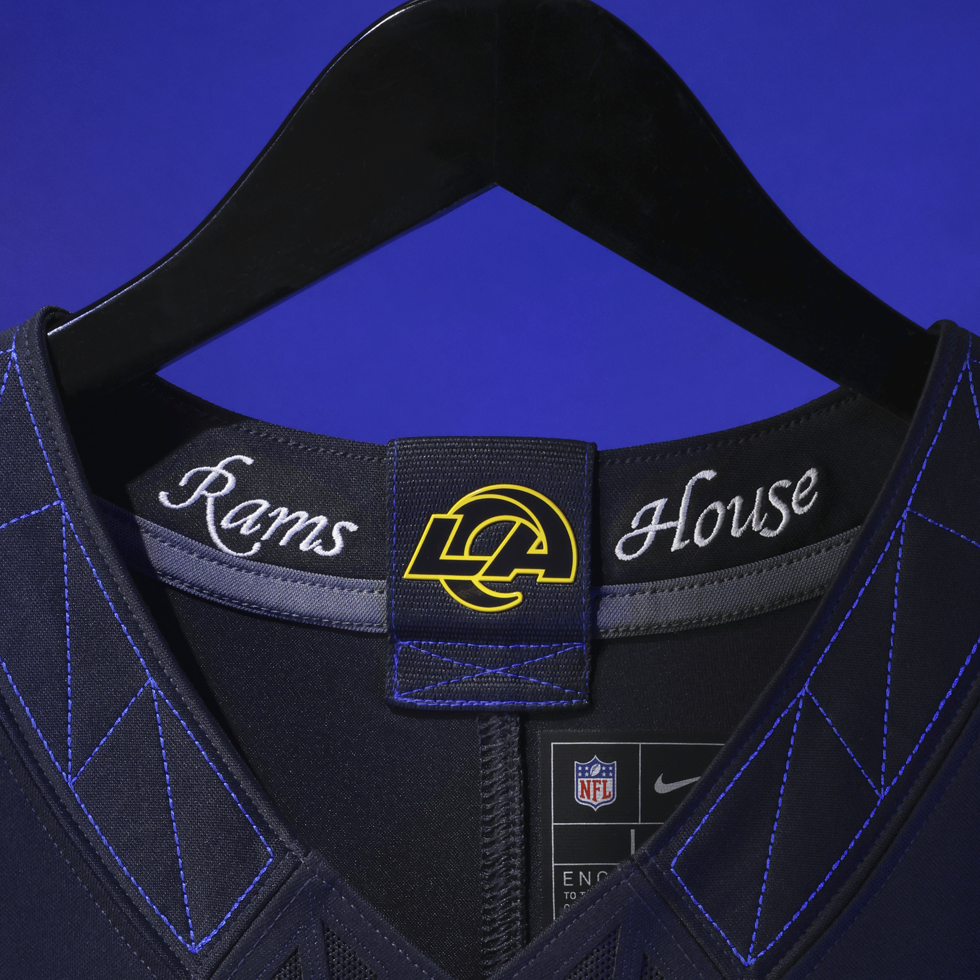 Men's Nike Puka Nacua Dark Blue Los Angeles Rams Rivalries Collection Stitched Limited Jersey