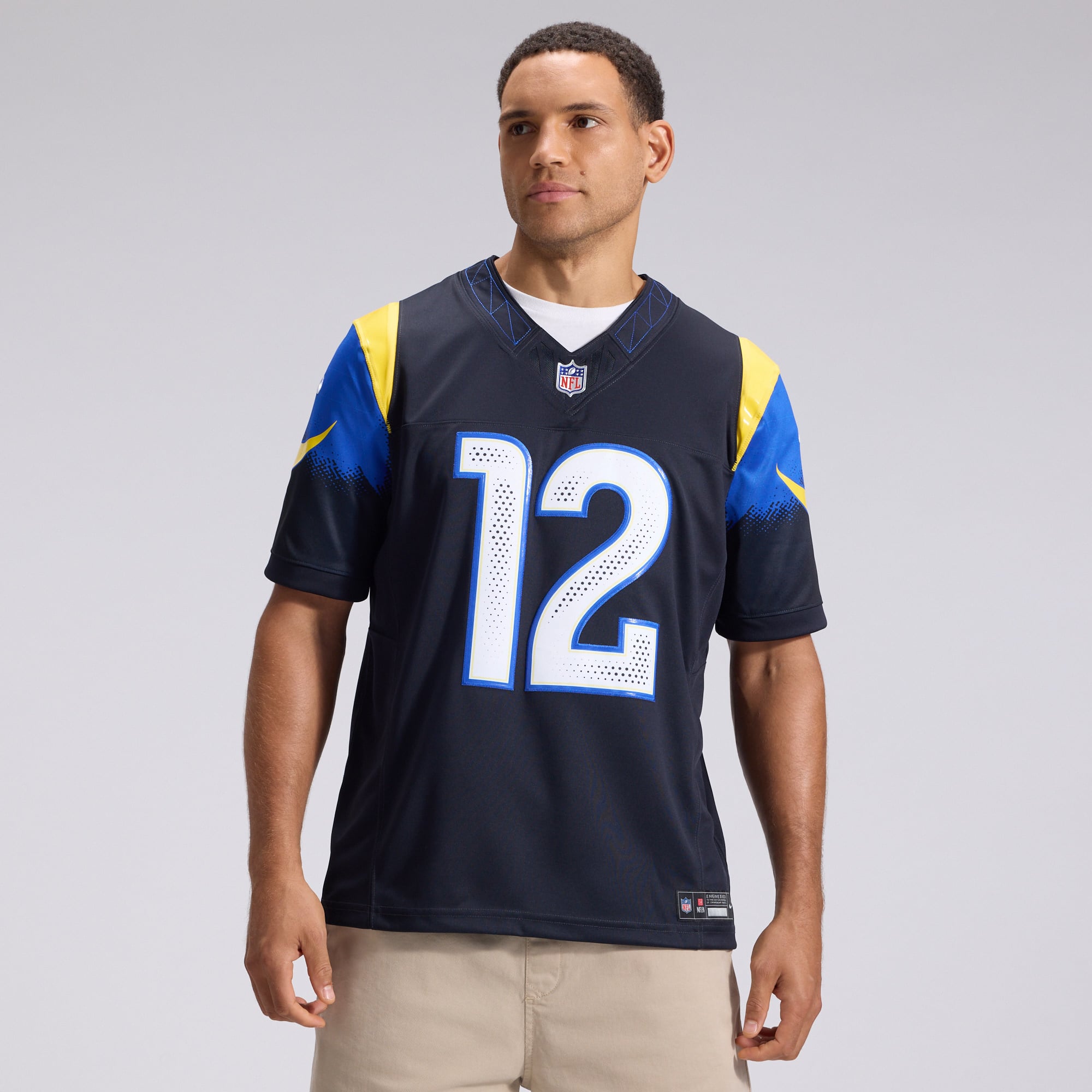 Men's Nike Puka Nacua Dark Blue Los Angeles Rams Rivalries Collection Stitched Limited Jersey