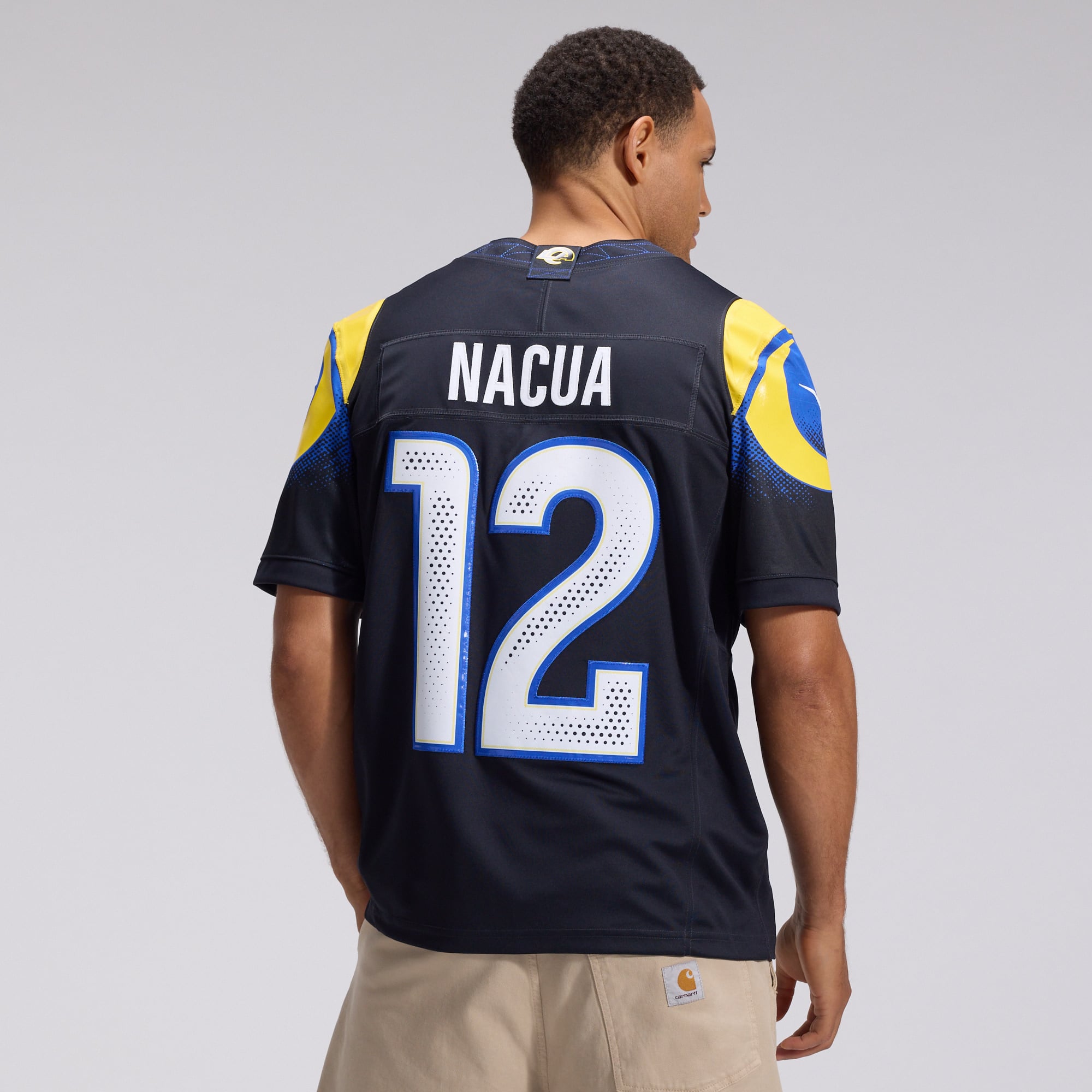 Men's Nike Puka Nacua Dark Blue Los Angeles Rams Rivalries Collection Stitched Limited Jersey