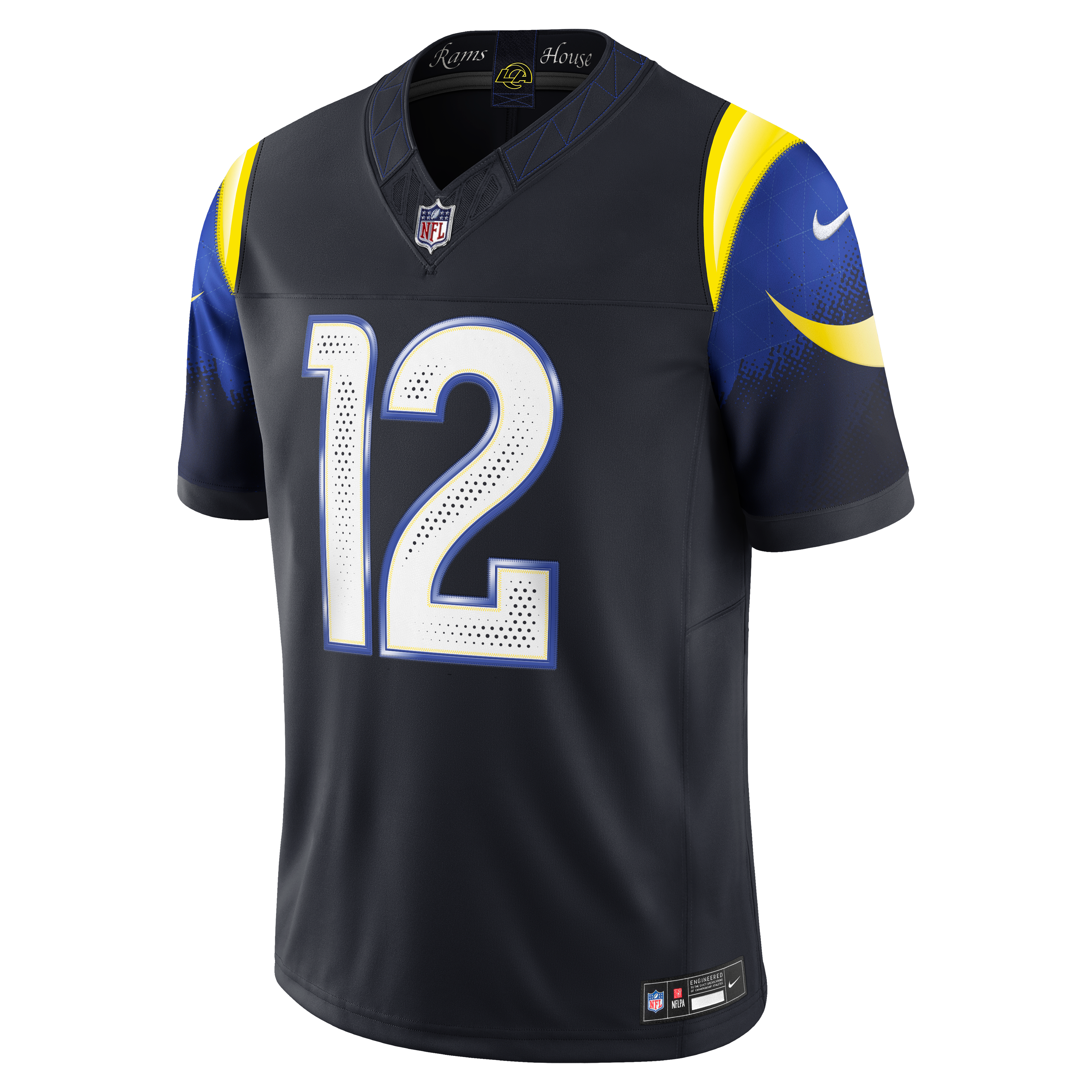 Men's Nike Puka Nacua Dark Blue Los Angeles Rams Rivalries Collection Stitched Limited Jersey