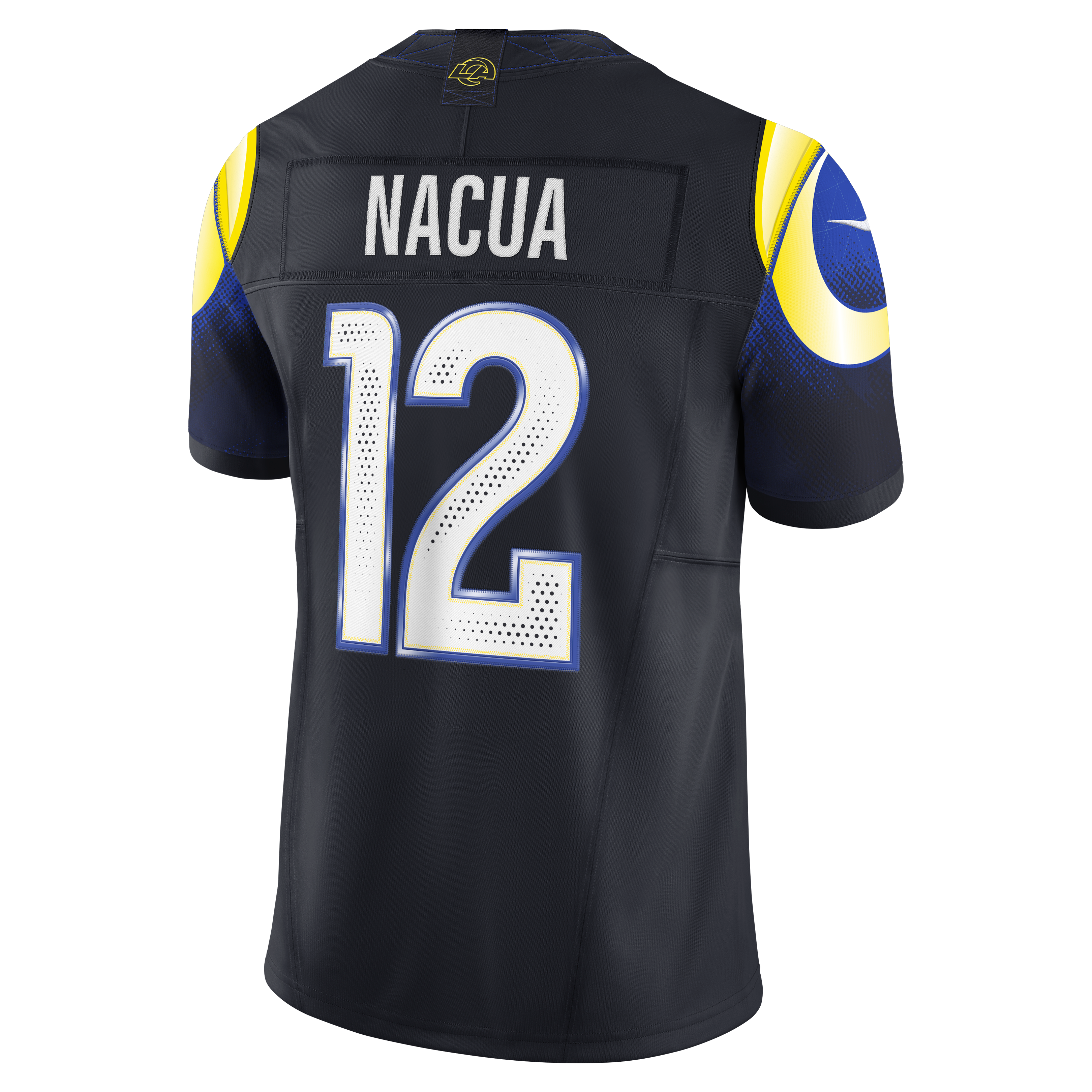 Men's Nike Puka Nacua Dark Blue Los Angeles Rams Rivalries Collection Stitched Limited Jersey