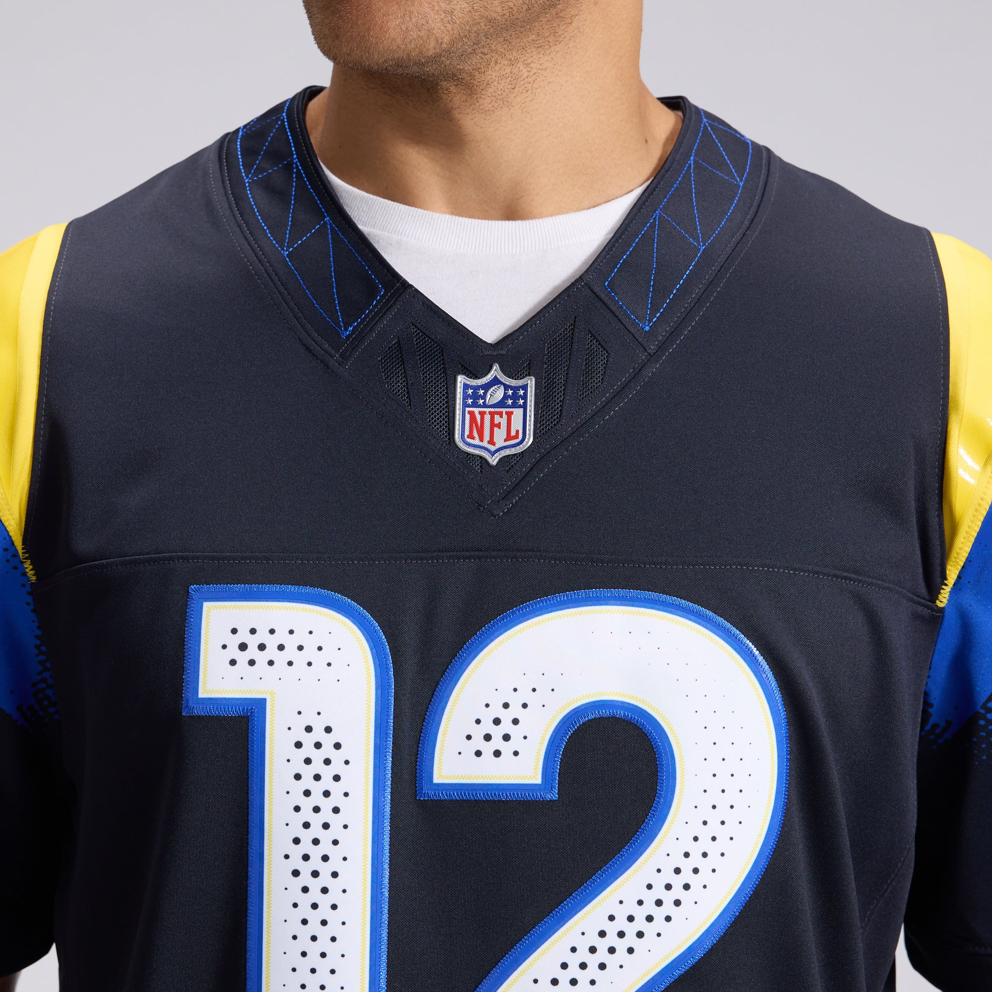 Men's Nike Puka Nacua Dark Blue Los Angeles Rams Rivalries Collection Stitched Limited Jersey