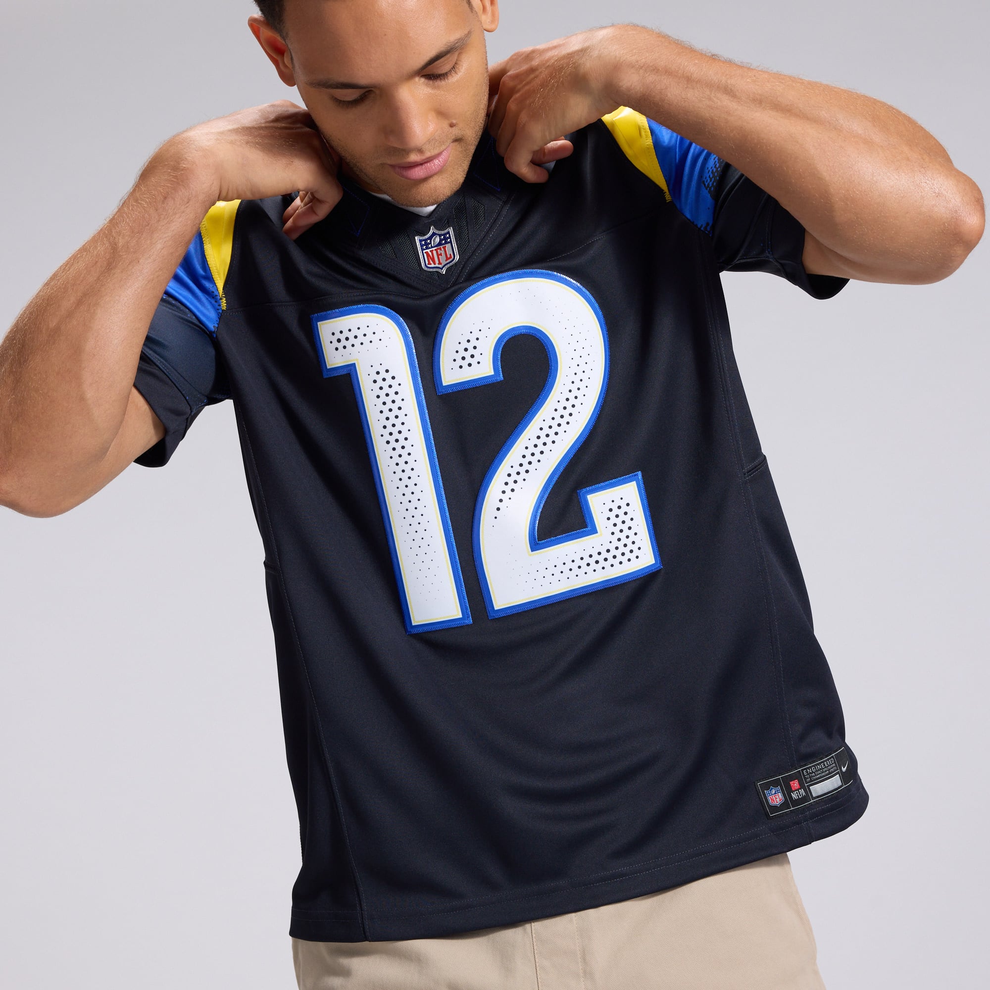 Men's Nike Puka Nacua Dark Blue Los Angeles Rams Rivalries Collection Stitched Limited Jersey