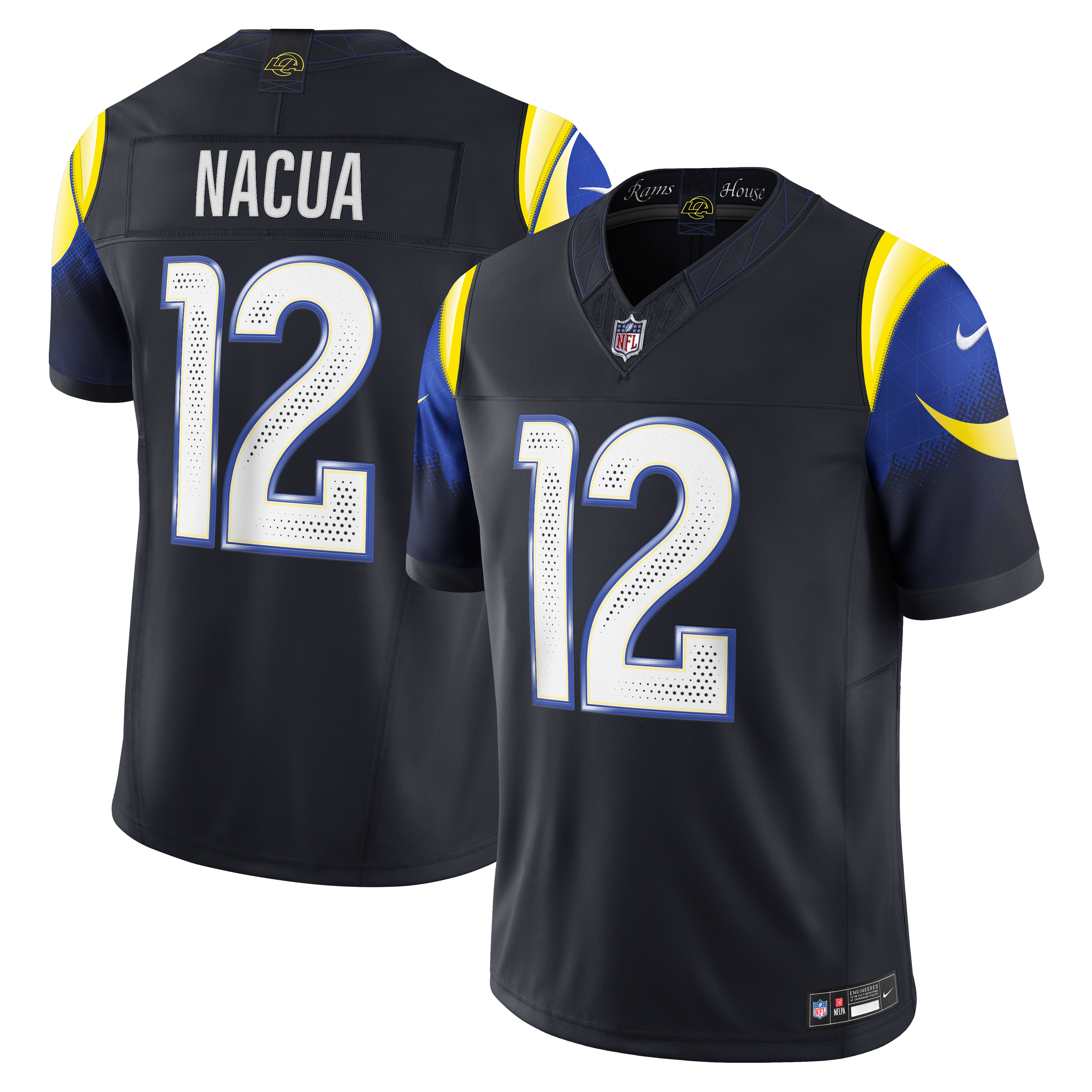 Men's Nike Puka Nacua Dark Blue Los Angeles Rams Rivalries Collection Stitched Limited Jersey