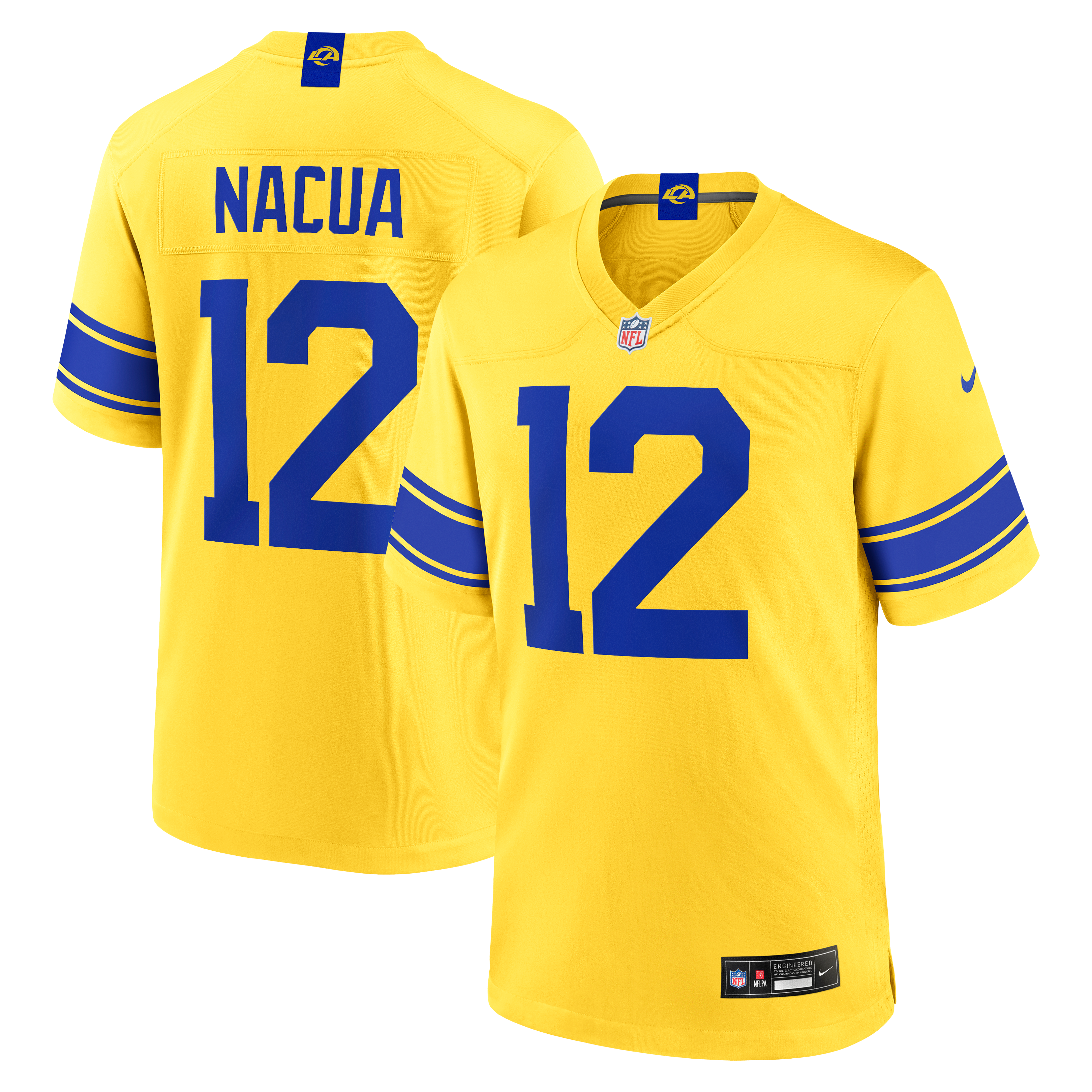 Men's Nike Puka Nacua Royal Los Angeles Rams Team Game Player Jersey