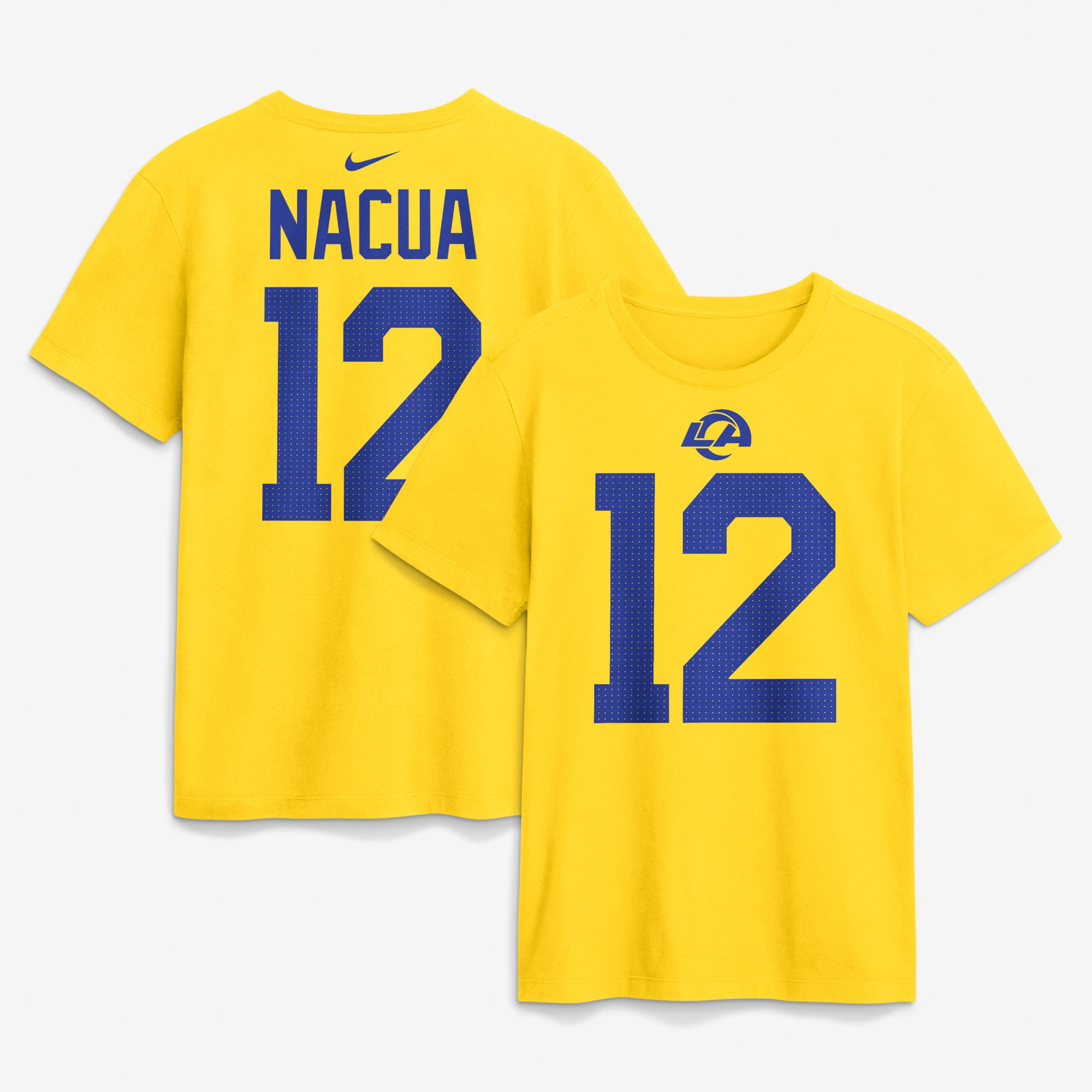 Men's Nike Puka Nacua Royal Los Angeles Rams Name & Number T-Shirt