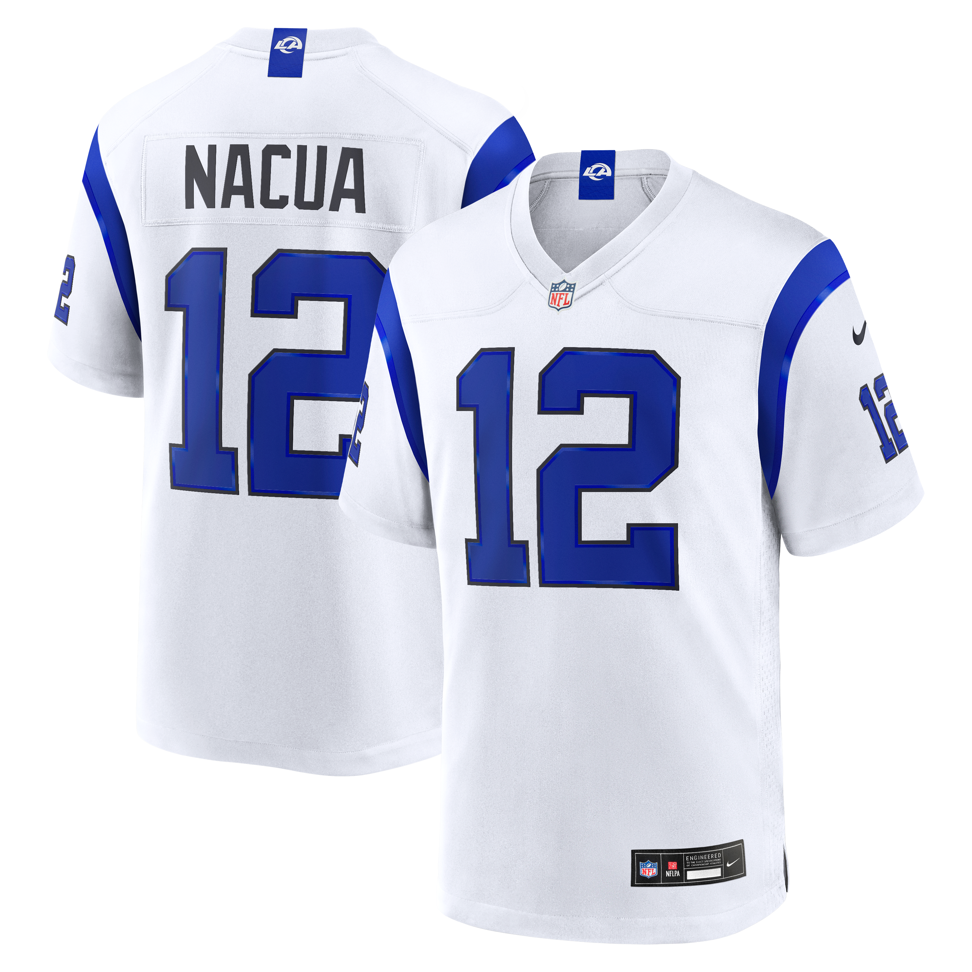 Men's Nike Puka Nacua Los Angeles Rams Fearsome White Game Jersey