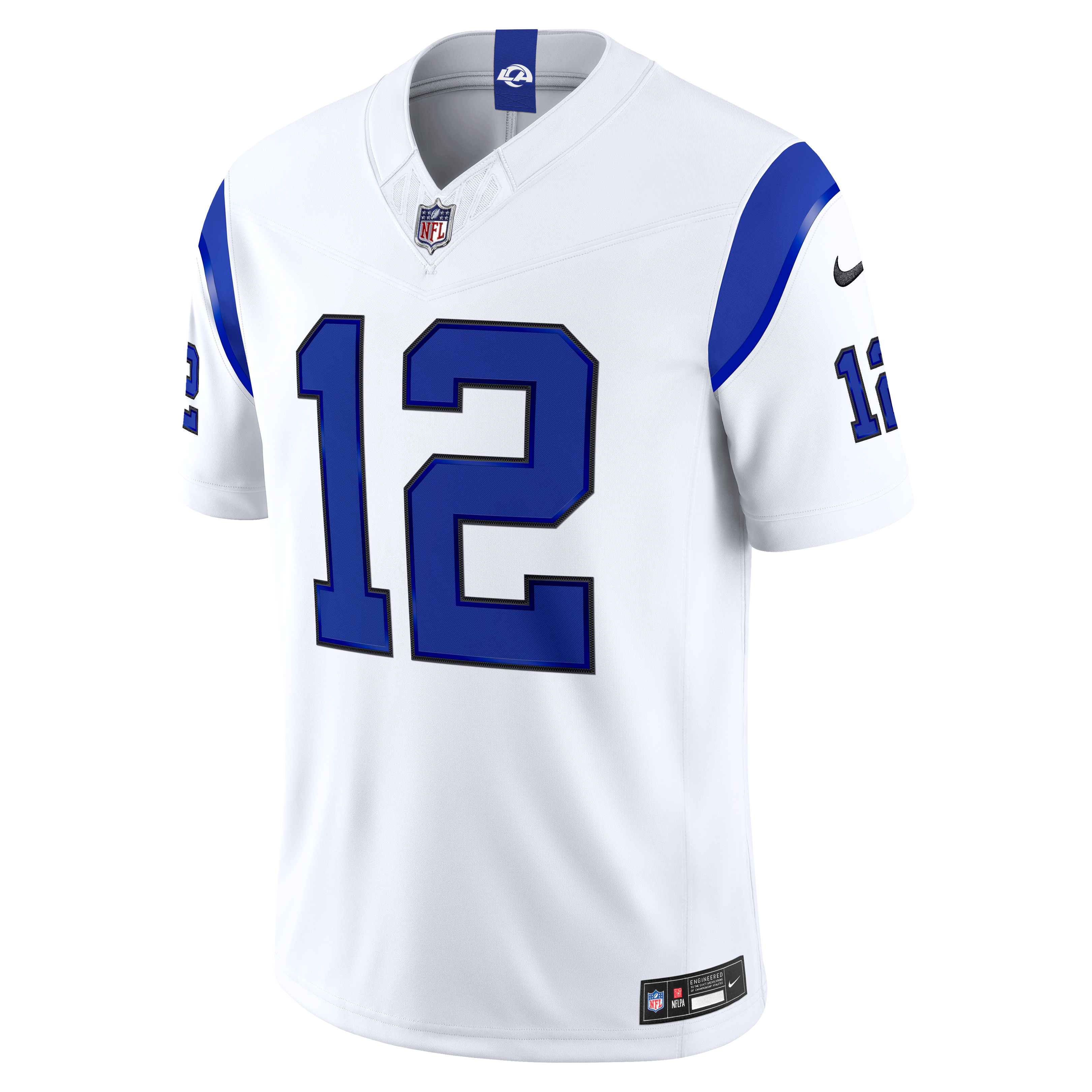 Men's Nike Puka Nacua Los Angeles Rams Fearsome White Vapor F.U.S.E. Stitched Limited Jersey