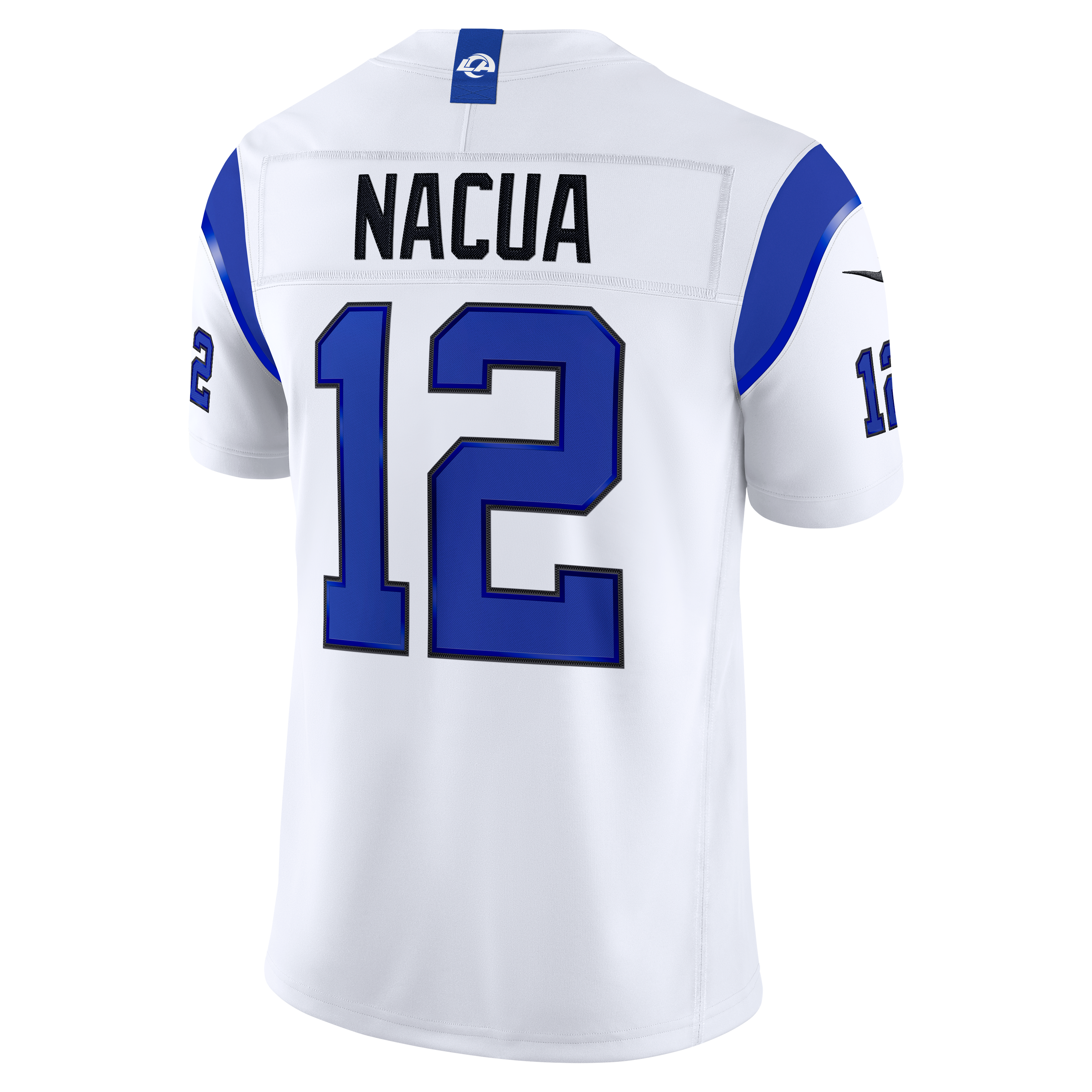 Men's Nike Puka Nacua Los Angeles Rams Fearsome White Vapor F.U.S.E. Stitched Limited Jersey