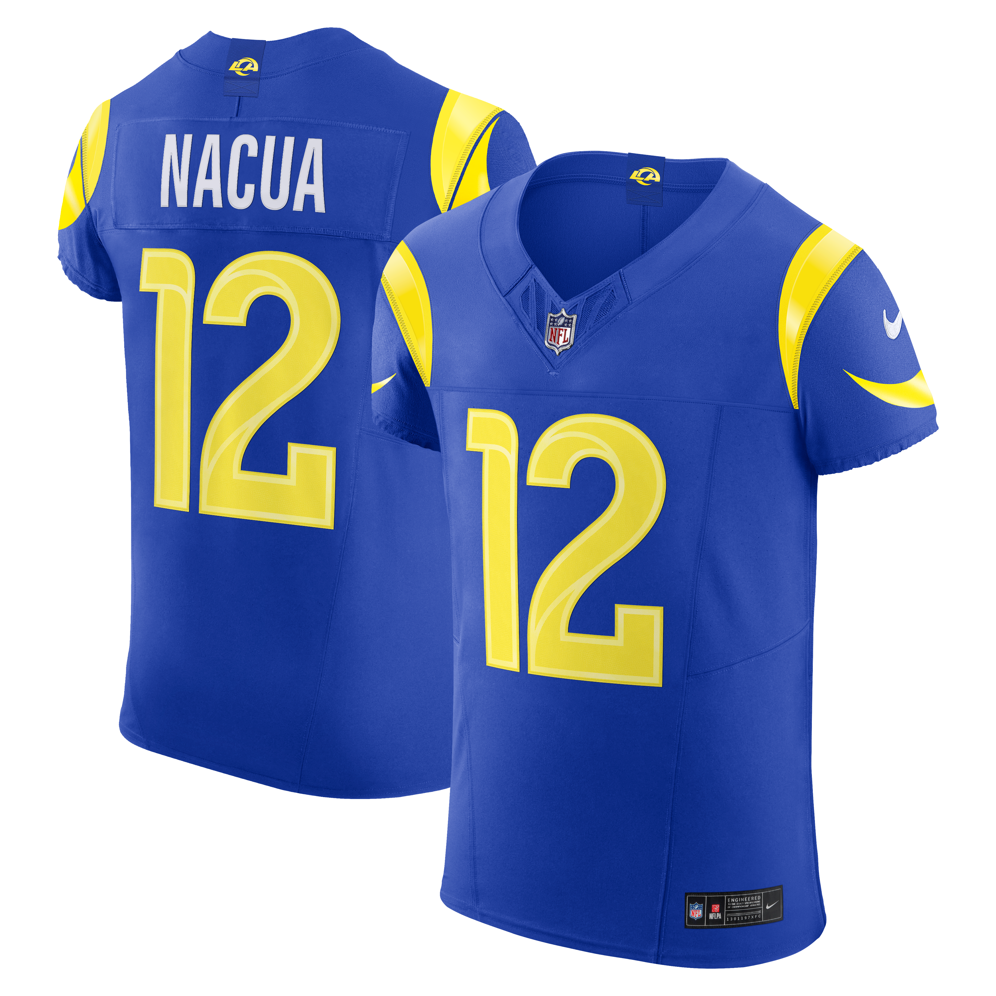 Men's Nike Puka Nacua Royal Los Angeles Rams Team Vapor F.U.S.E. Elite Jersey