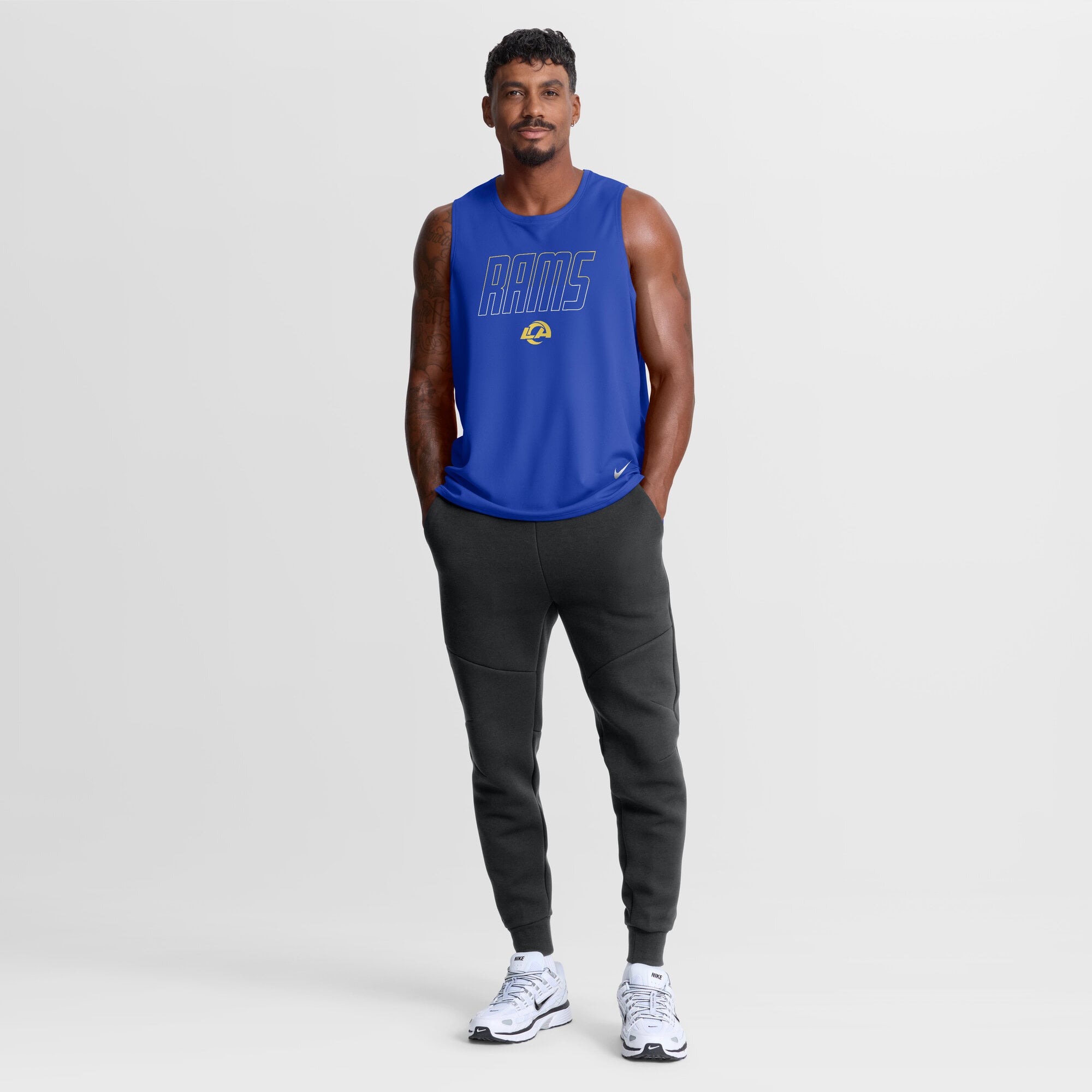 Débardeur Nike Dri-FIT bleu royal Los Angeles Rams Kickoff Miler pour homme