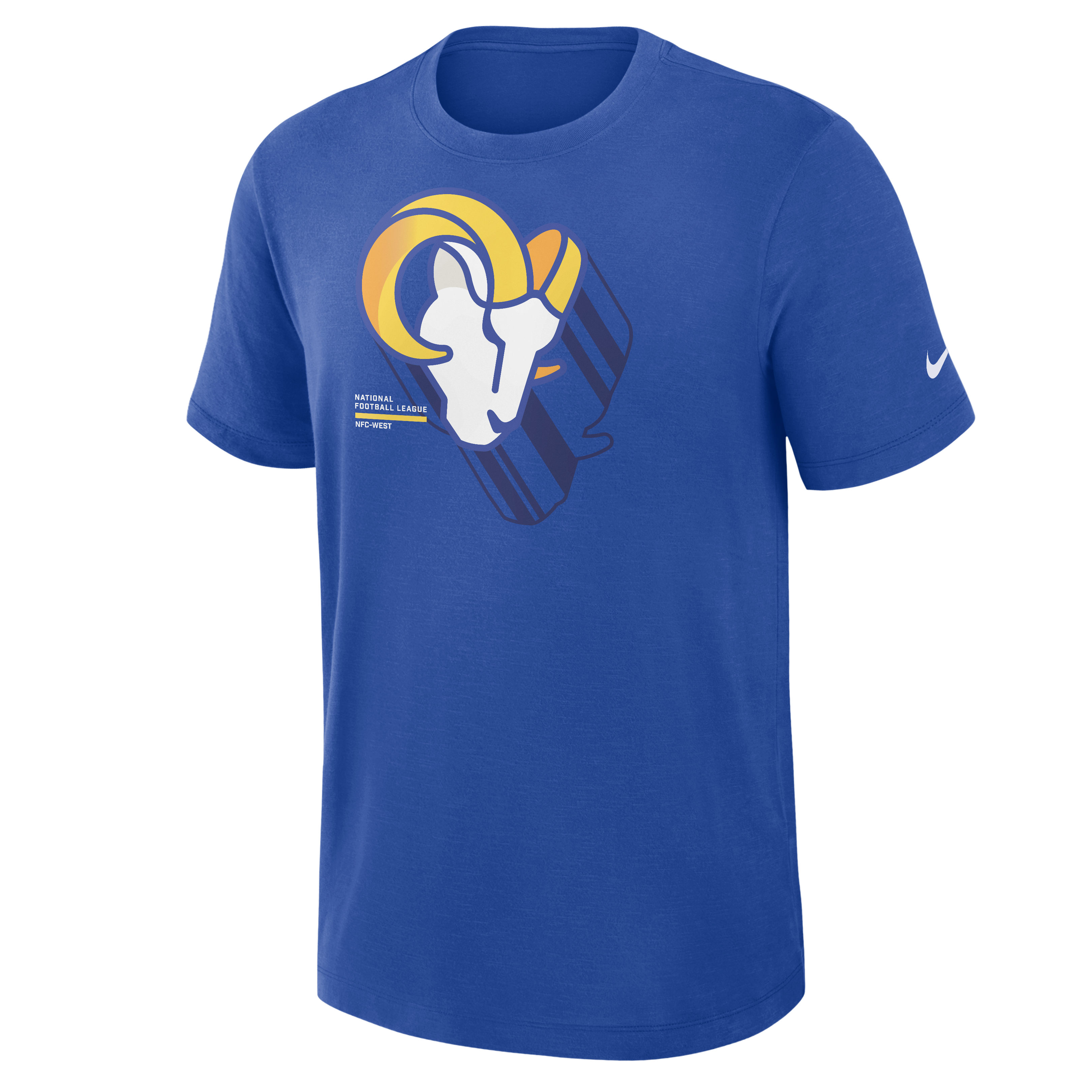 Men's Nike Royal Los Angeles Rams Left End Run Slub T-Shirt