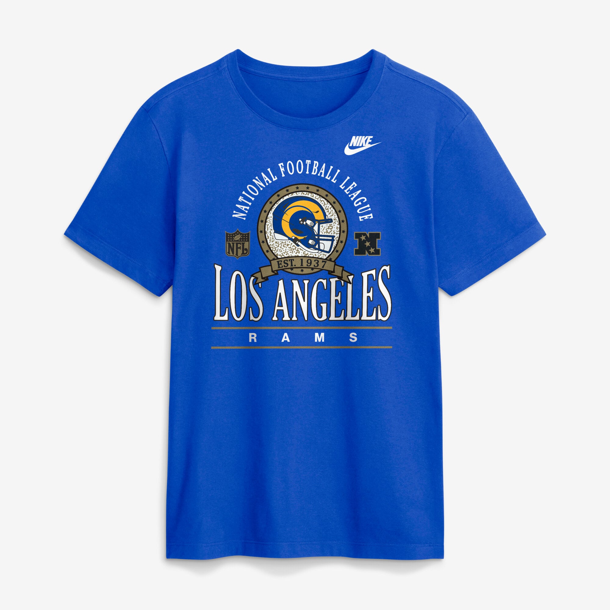 Men's Nike Royal Los Angeles Rams Rewind Team Spirit Essential Cotton T-Shirt