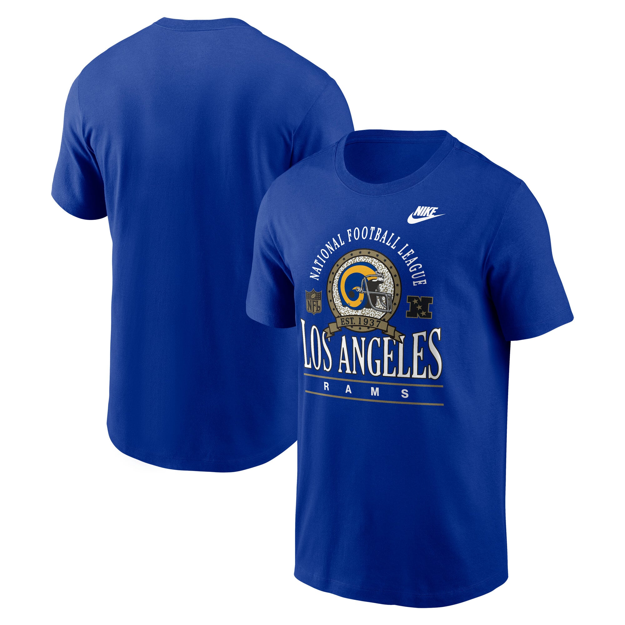 Men's Nike Royal Los Angeles Rams Rewind Team Spirit Essential Cotton T-Shirt