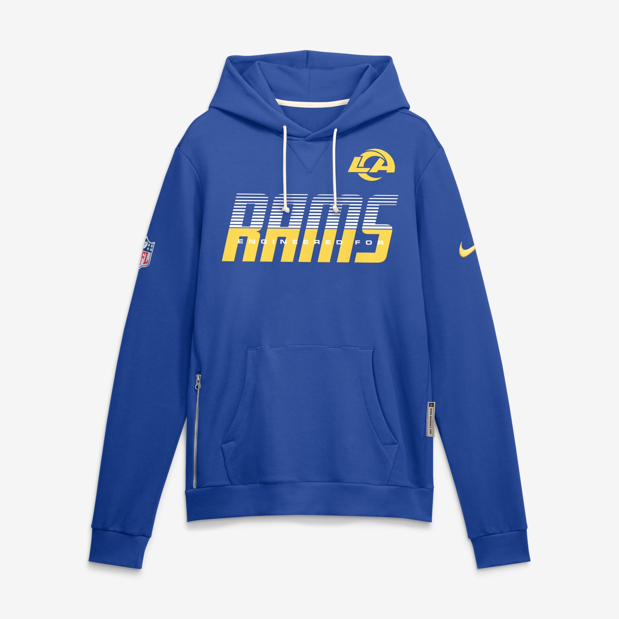 Men's Nike Royal Los Angeles Rams Sideline Standard Issue Top Prospect Dri-FIT Hoodie