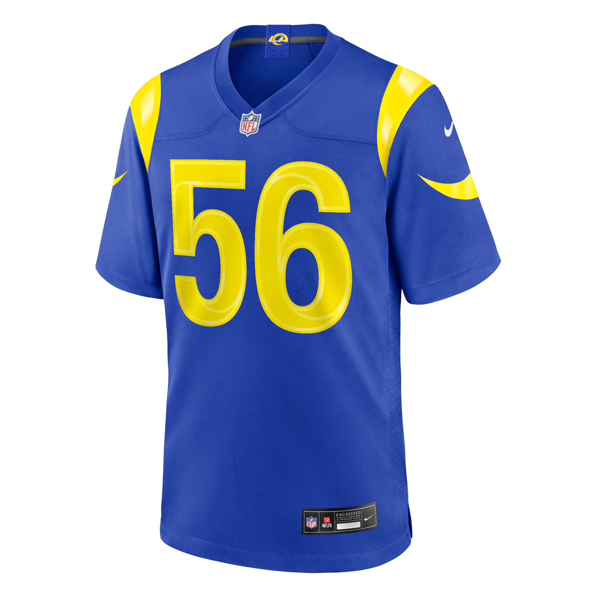Maillot de match Nike Shaun Dolac Royal Los Angeles Rams pour homme