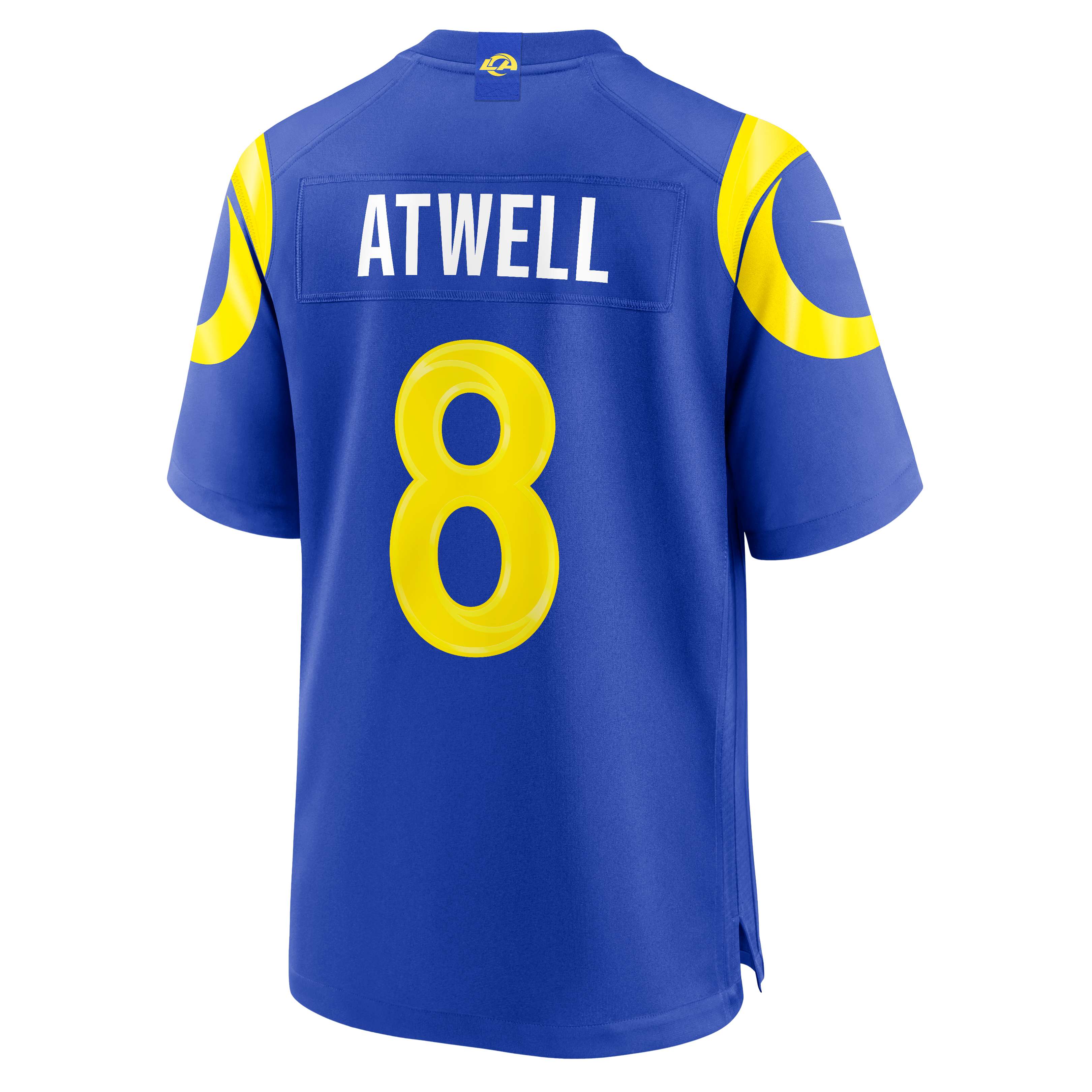 Men's Nike Tutu Atwell Royal Los Angeles Rams Team Game Jersey