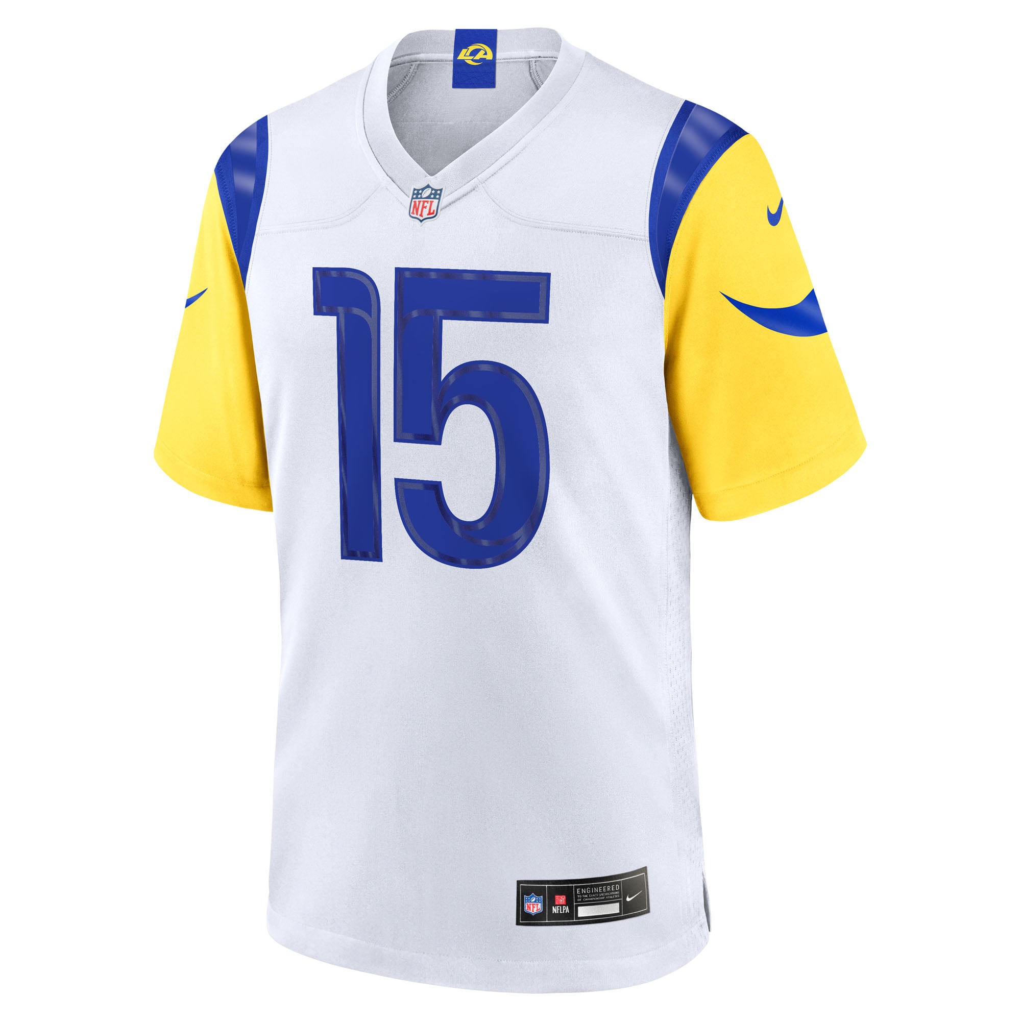 Maillot de match Nike Ty Simpson blanc pour homme, Los Angeles Rams
