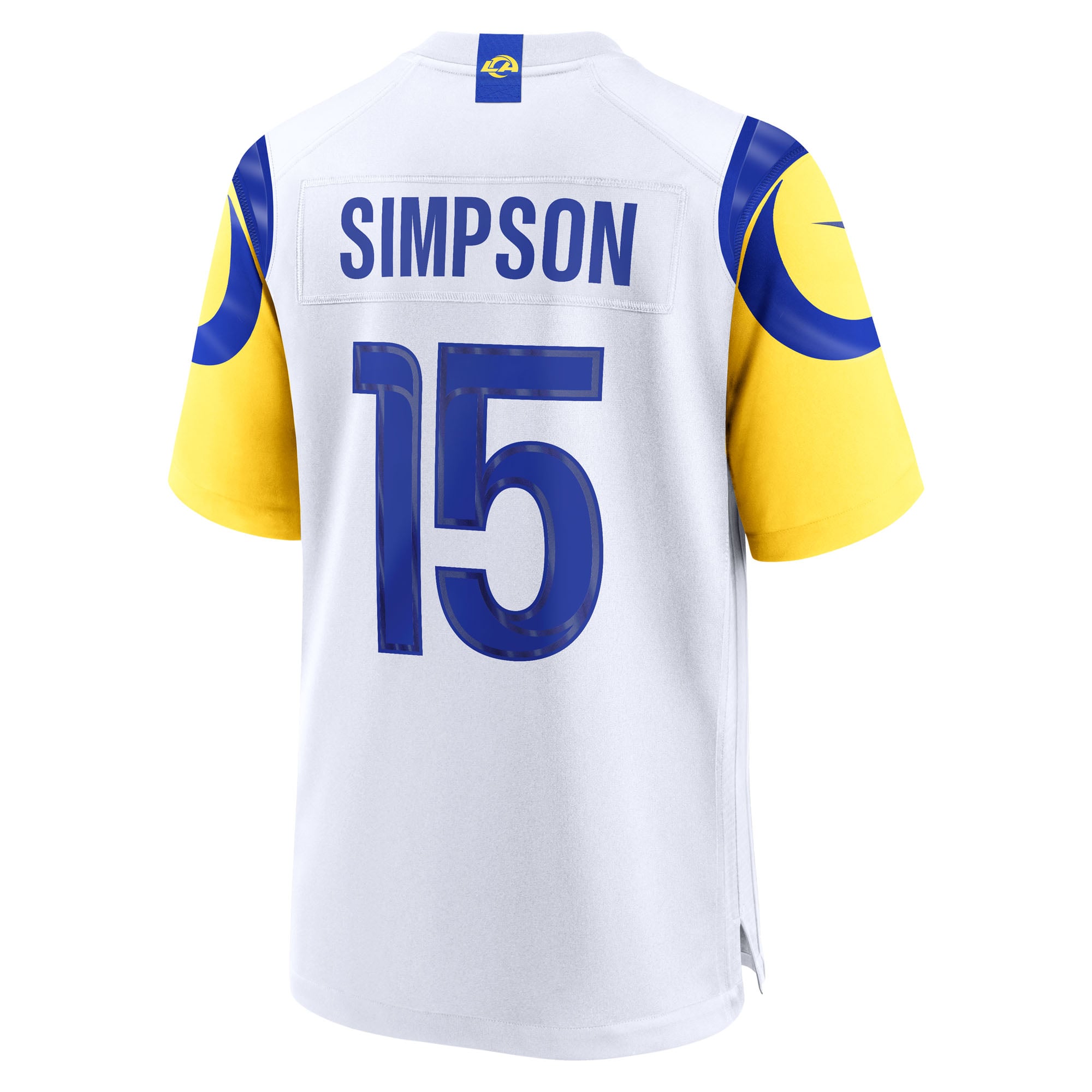 Maillot de match Nike Ty Simpson blanc pour homme, Los Angeles Rams