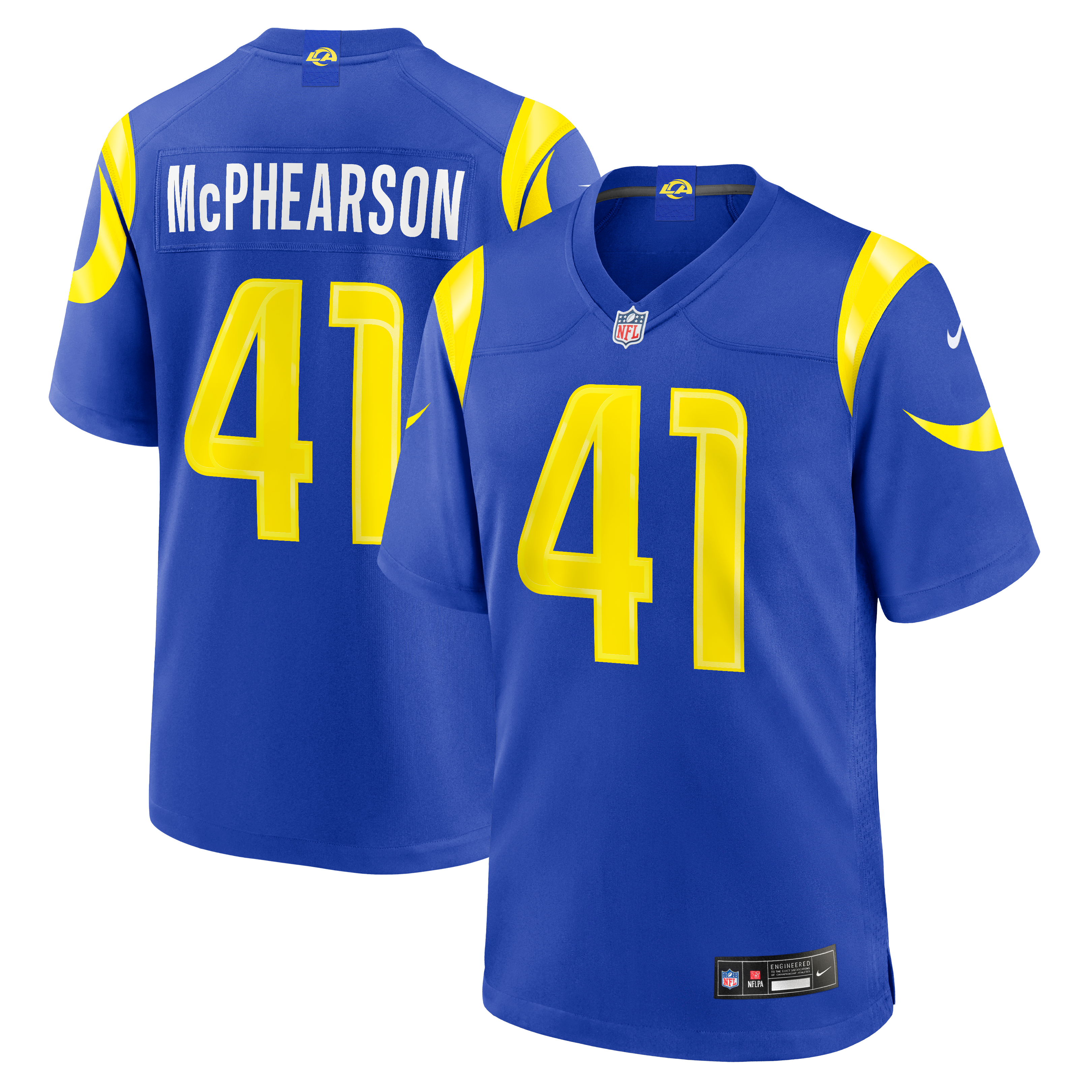 Maillot de match Nike Zech McPhearson Royal Los Angeles Rams pour homme