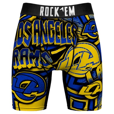  Los Angeles Rams Rock Em Socks Sketched Out Boxer Briefs - Royal