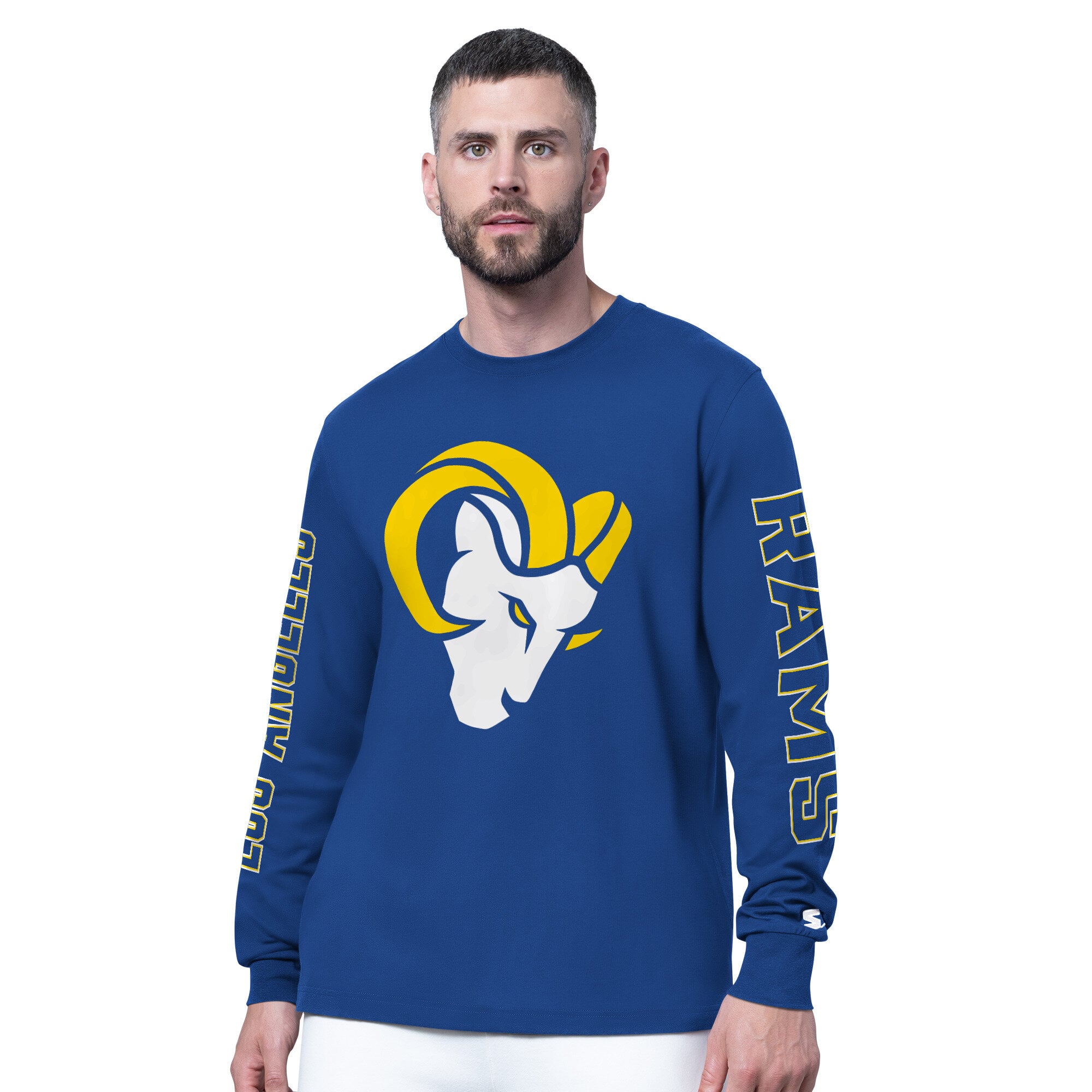 T-shirt à manches longues Starter Royal Los Angeles Rams Clutch Hit II pour homme