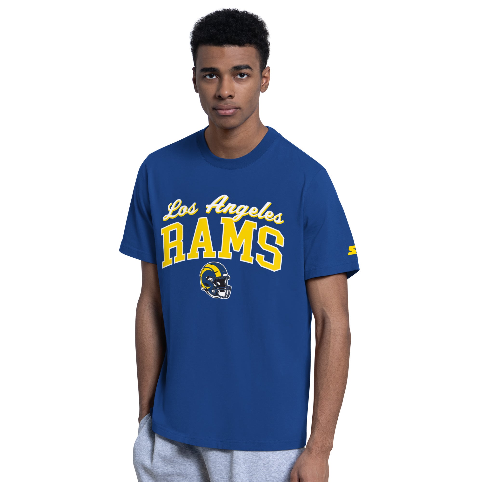 Ensemble t-shirt et sweat à capuche Starter Royal Los Angeles Rams pour homme