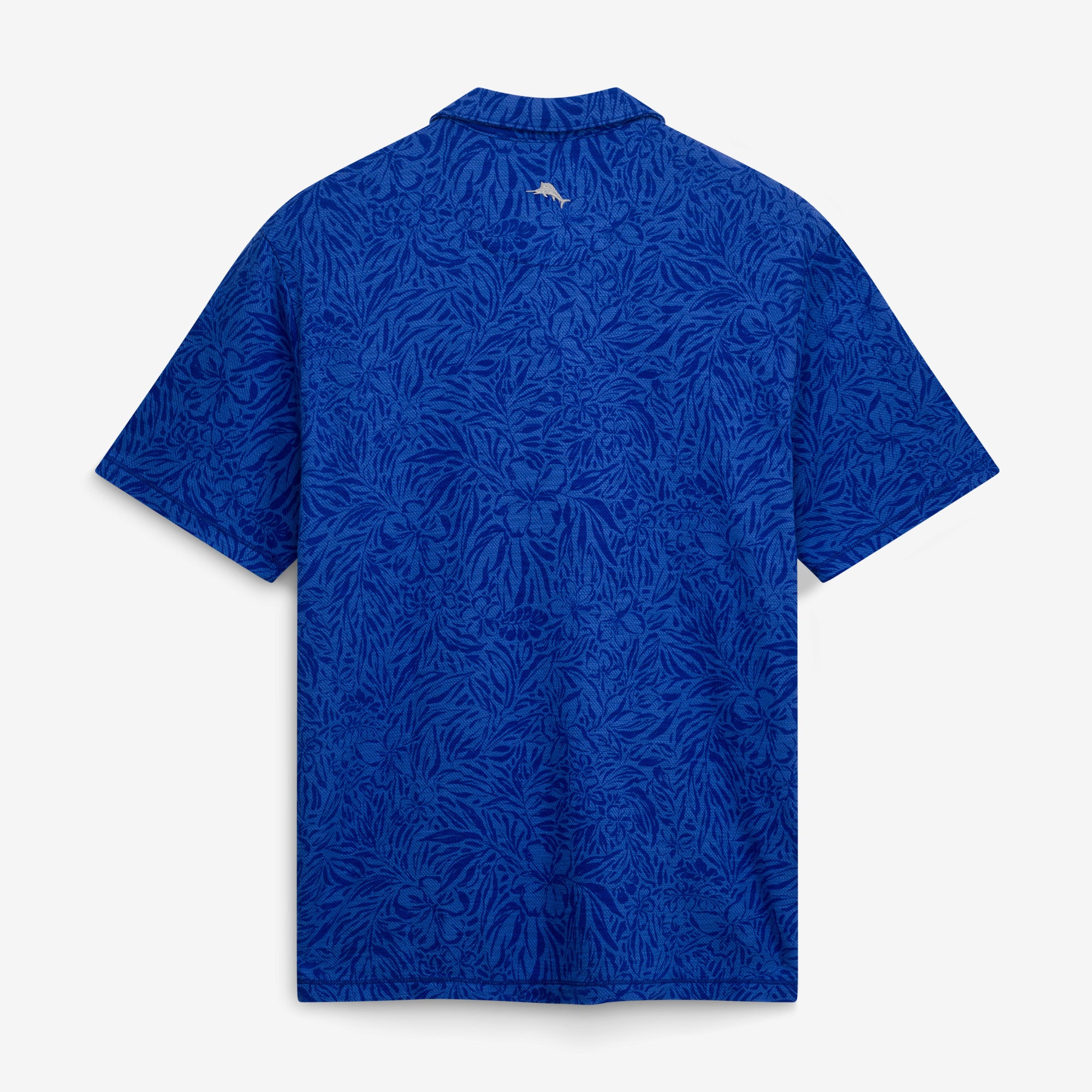 Men's Tommy Bahama Royal Los Angeles Rams IslandZone Wild Hibiscus Tri-Blend Polo