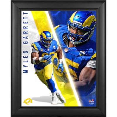 Myles Garrett, Los Angeles Rams, collage encadré Fanatics Authentic 13" x 16" Radiance