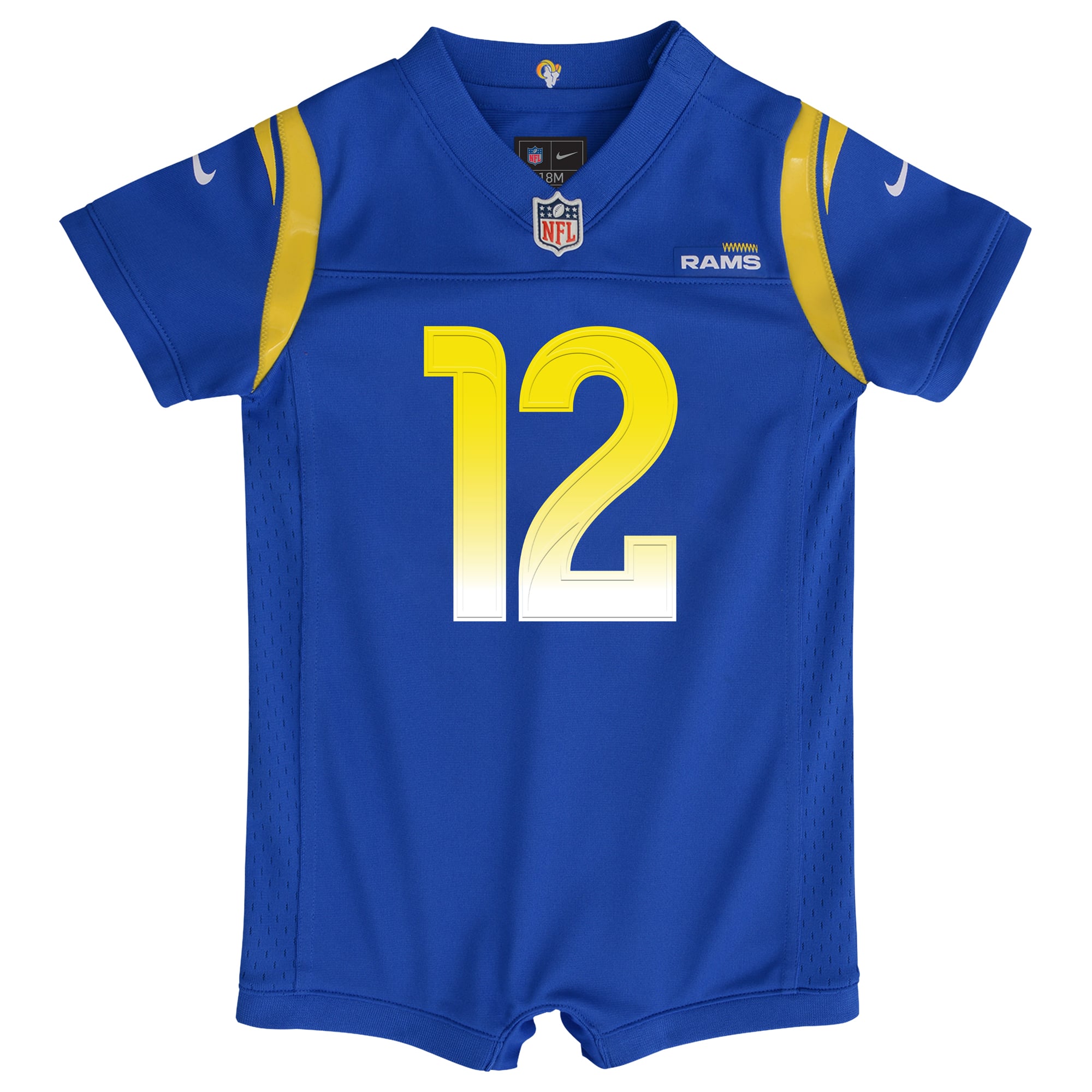 Newborn Nike Puka Nacua Royal Los Angeles Rams Romper Game Jersey