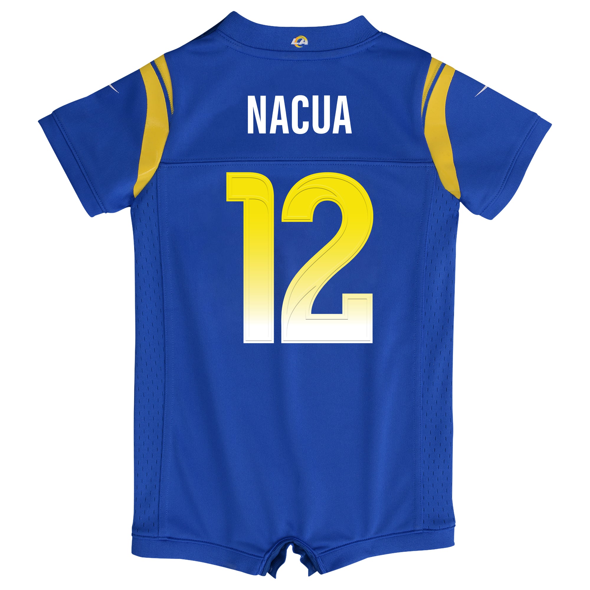Newborn Nike Puka Nacua Royal Los Angeles Rams Romper Game Jersey