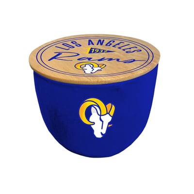 Los Angeles Rams Pegasus 16oz. Script Circle Wood Top Ceramic Candle