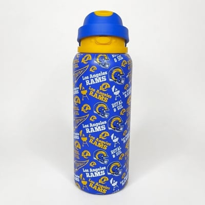 Gourde en acier inoxydable Los Angeles Rams Pegasus 32 oz. Fanion de match ProPress
