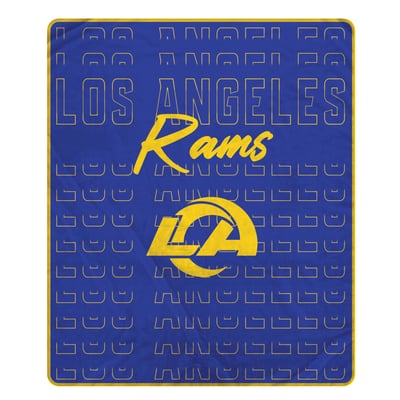 Couverture ultra douce Los Angeles Rams Pegasus Echo Script Fade 50" x 60"