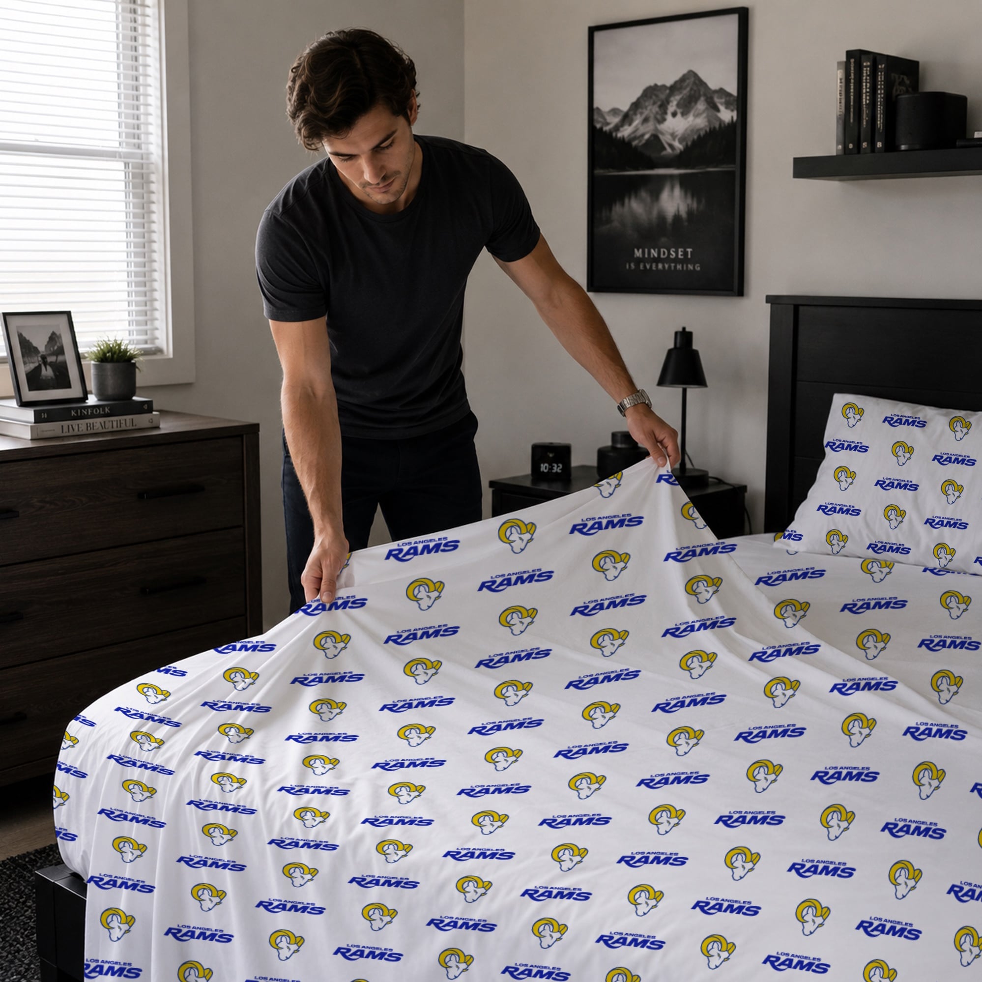 Pegasus Los Angeles Rams Four-Piece Full Sheet Set