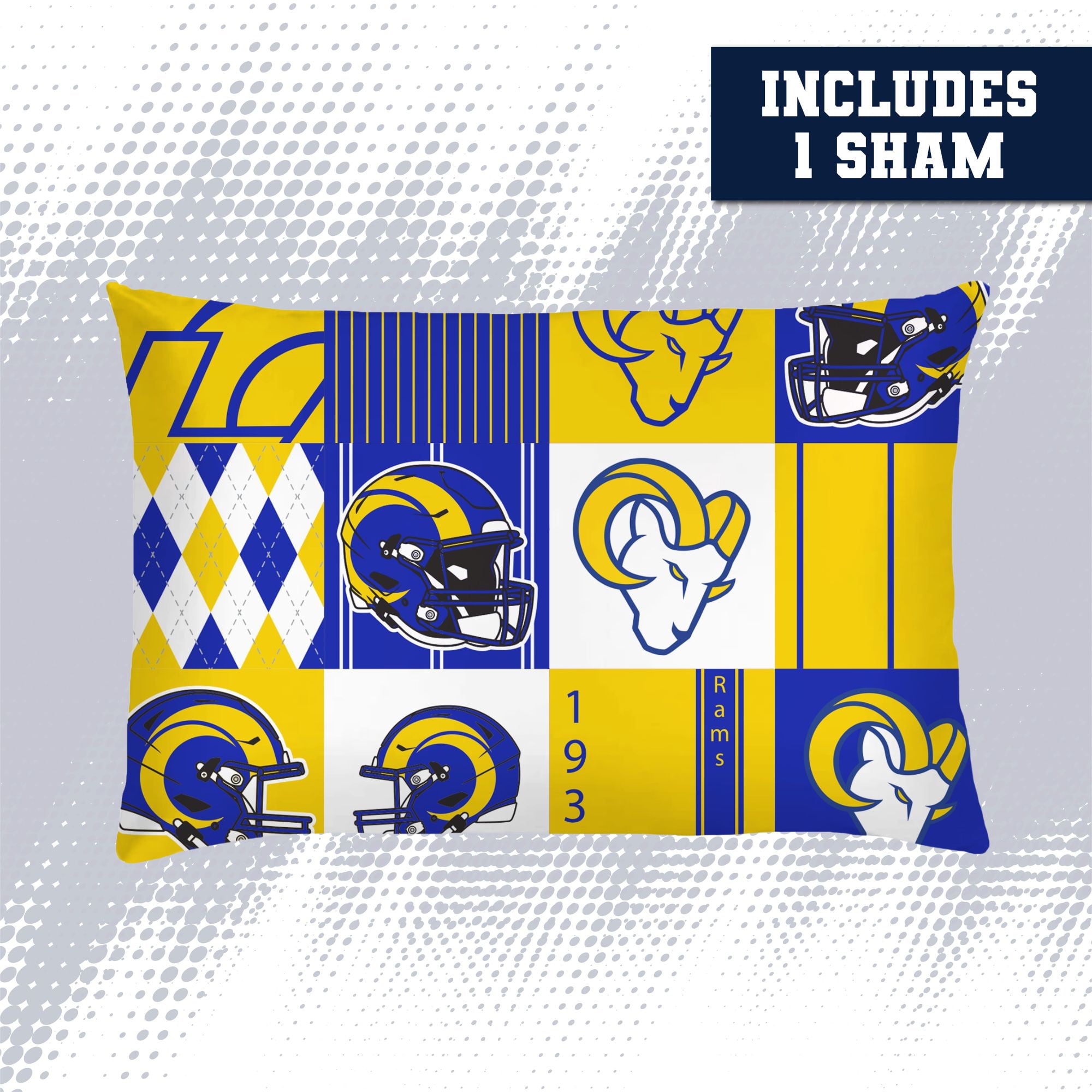 Ensemble de literie deux pièces Pegasus Los Angeles Rams Patchwork Plaid Twin/Twin XL