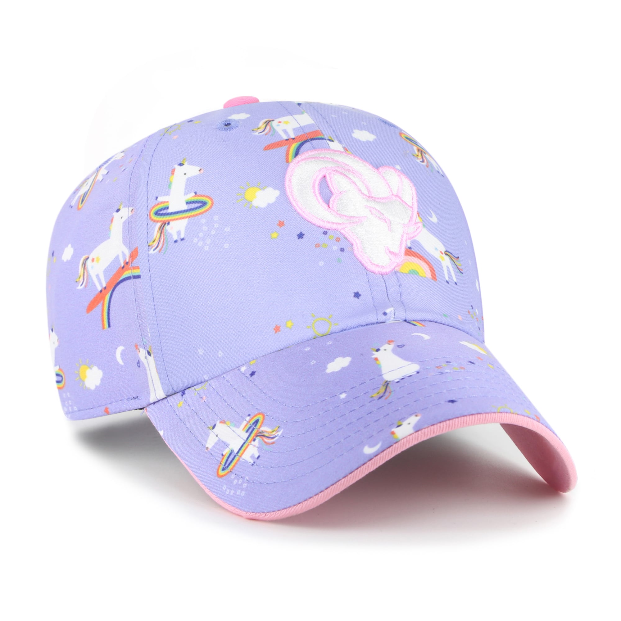 Preschool '47 Lavender Los Angeles Rams Unicorn Clean Up Adjustable Hat