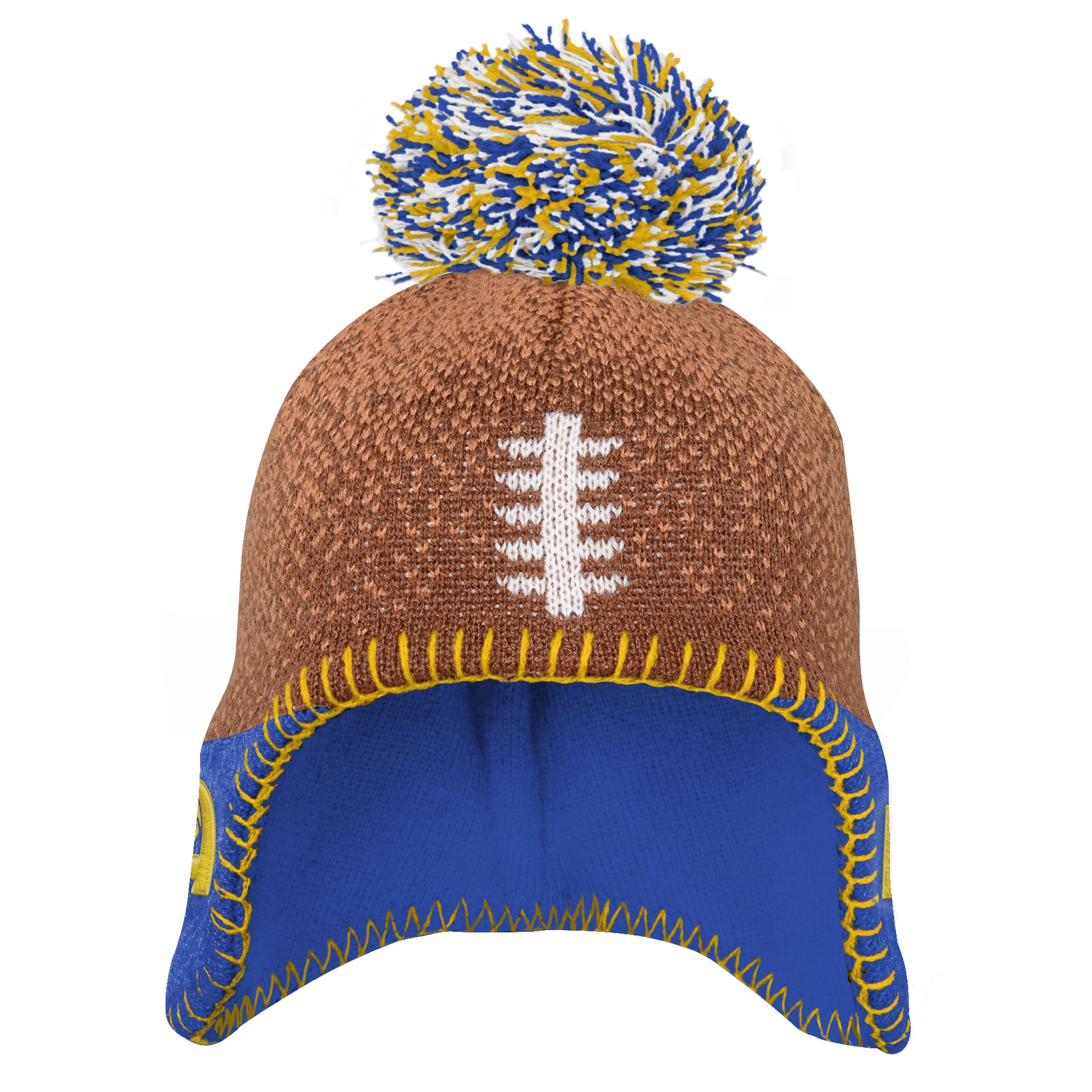 Bonnet tricoté marron Los Angeles Rams pour enfants d'âge préscolaire