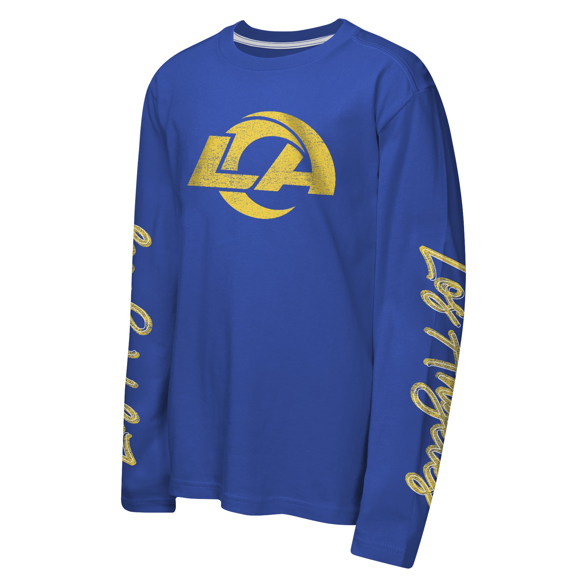 Ensemble combiné de mouvement Outerstuff or/royal Los Angeles Rams pour enfants d'âge préscolaire