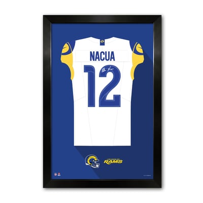 Puka Nacua Los Angeles Rams 14" x 20" Framed Jersey Art Print