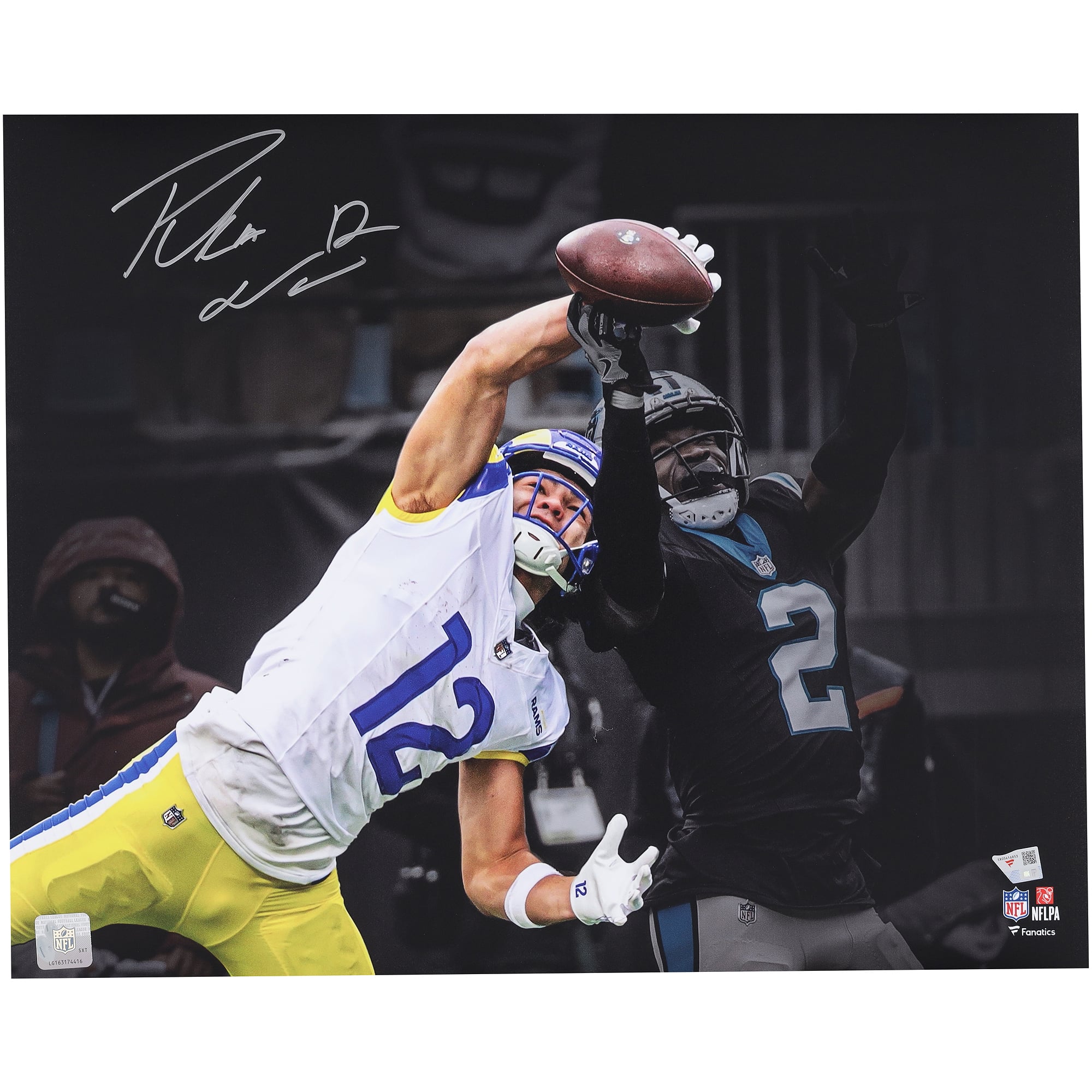 Puka Nacua Los Angeles Rams Autographed 16" x 20" One-Handed Catch Spotlight Photograph
