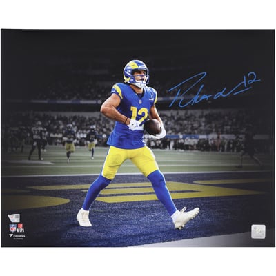 Puka Nacua Los Angeles Rams Autographed Fanatics Authentic 16" x 20" Touchdown Celebration Spotlight Photograph